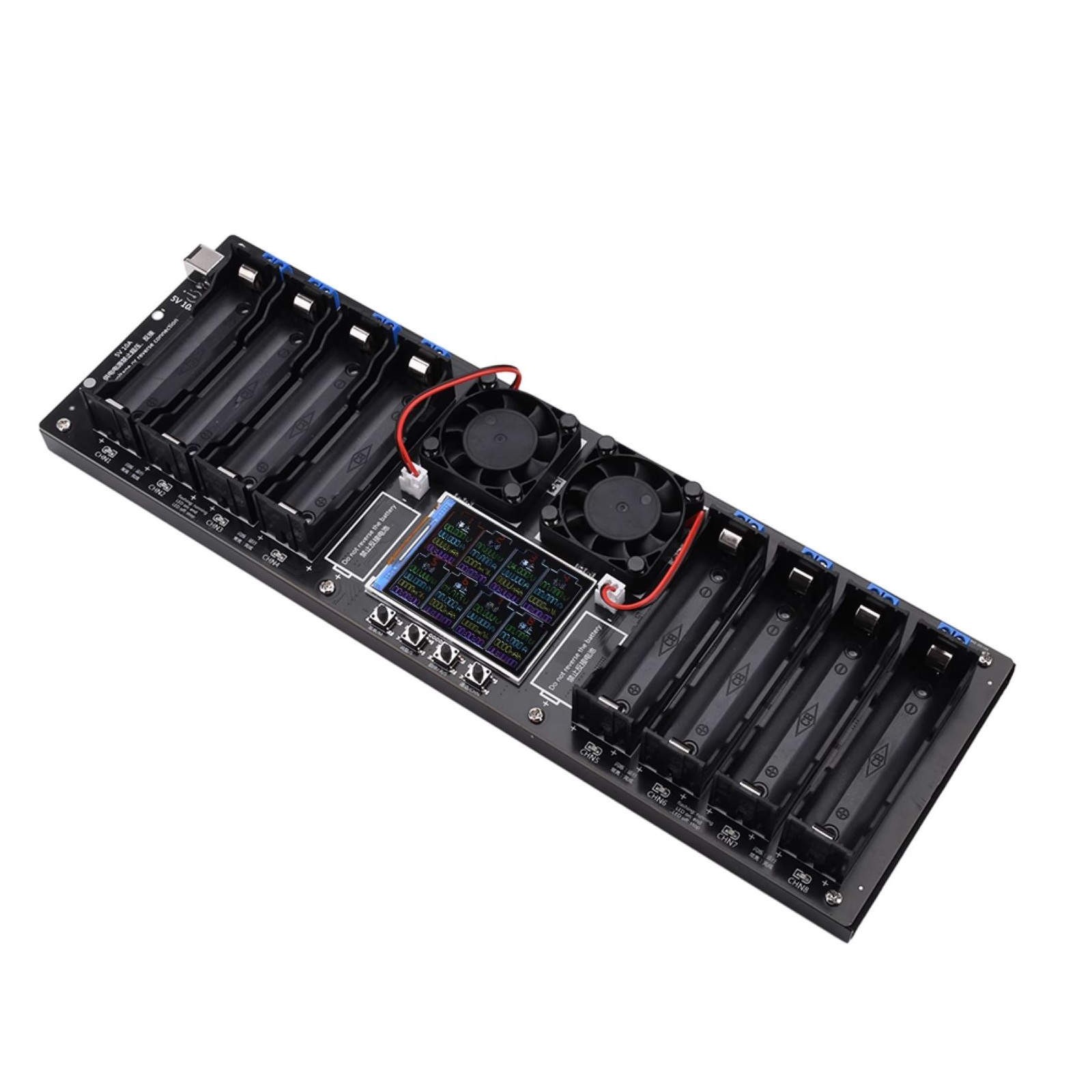 2.4in LCD Screen Internal Resistance Tester Apply 18650 battery holder