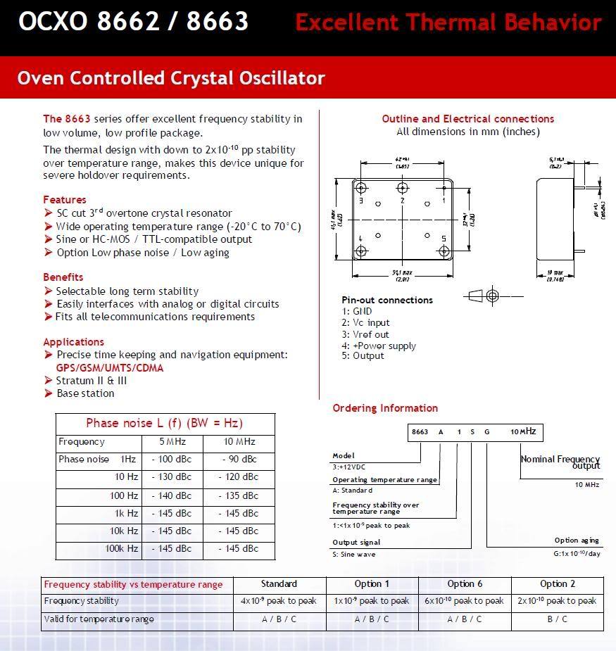 New ultra precision, high quality UCT 10 Mhz Double Oven OCXO crystal oscillator