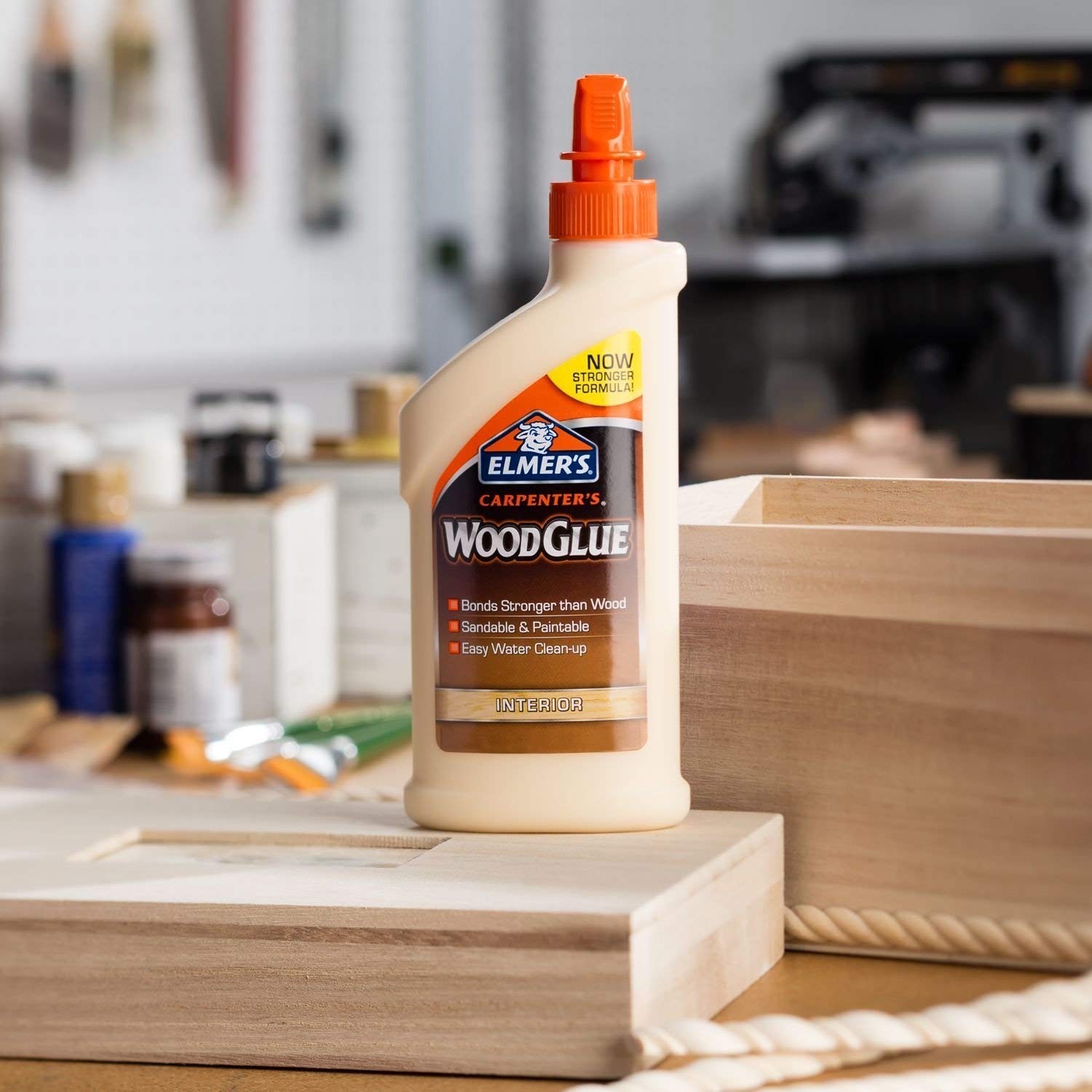 Elmer’s E7010 Carpenter’s Wood Glue, Interior, 8 Ounces