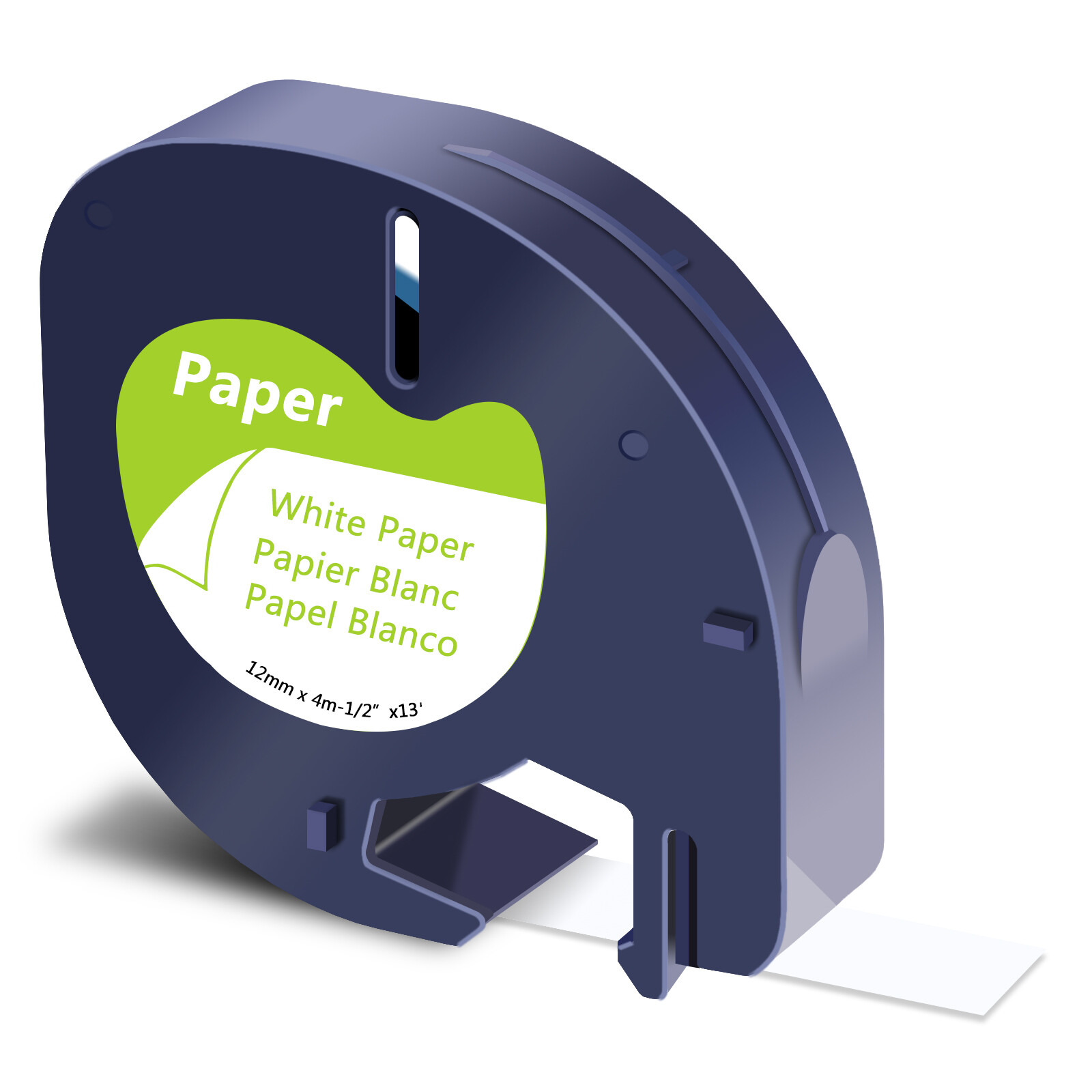 5PK LT91330 Paper Refills Black on White Tape For DYMO LetraTag 100H 12mm Label