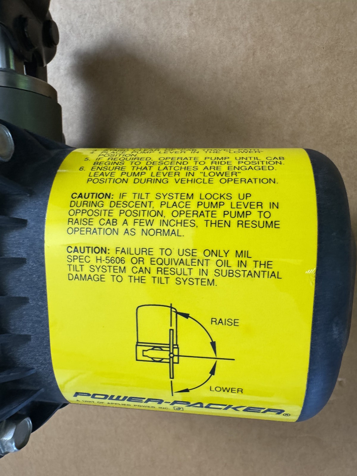 Power-Packer HP50034206 Hand Pump 3200psi 35CI (.69) Spindle New OEM NextDay Air