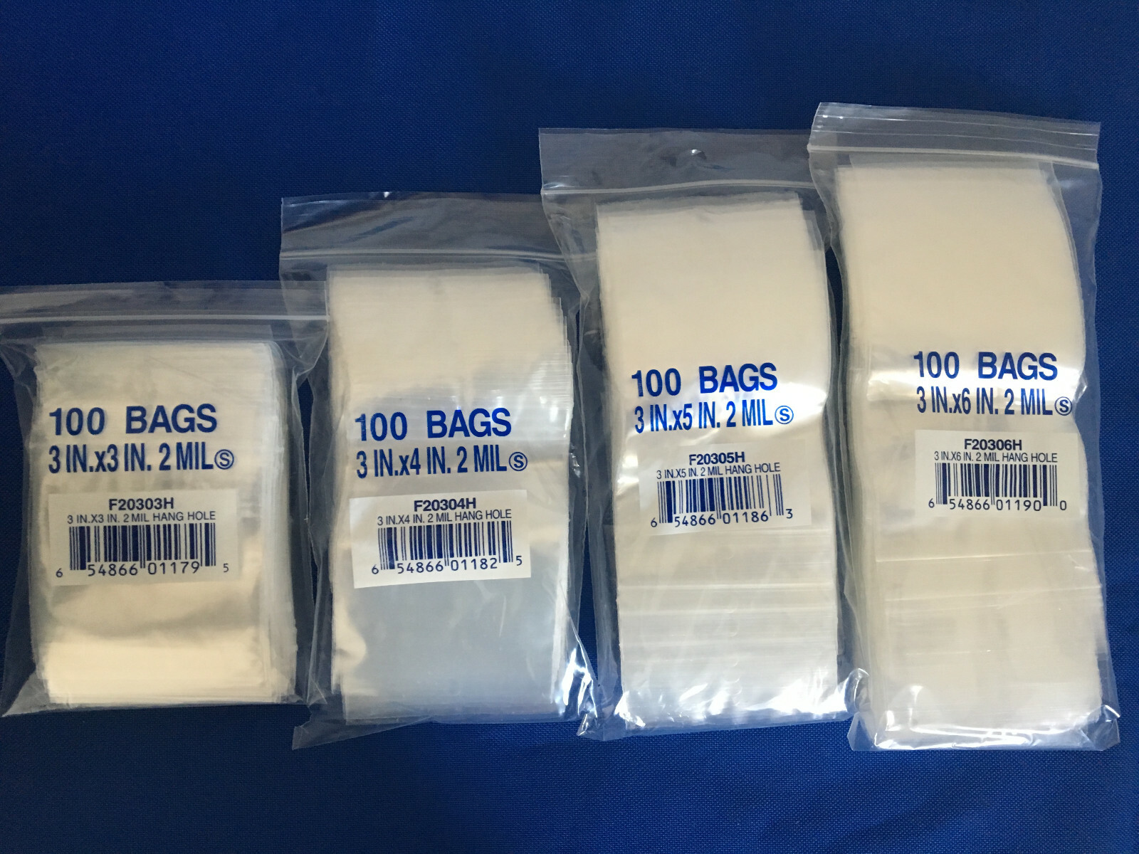 Elkay Plastics Seal Top ZipLock Reclosable Poly Jewelry Bags 2Mil With Hang Hole