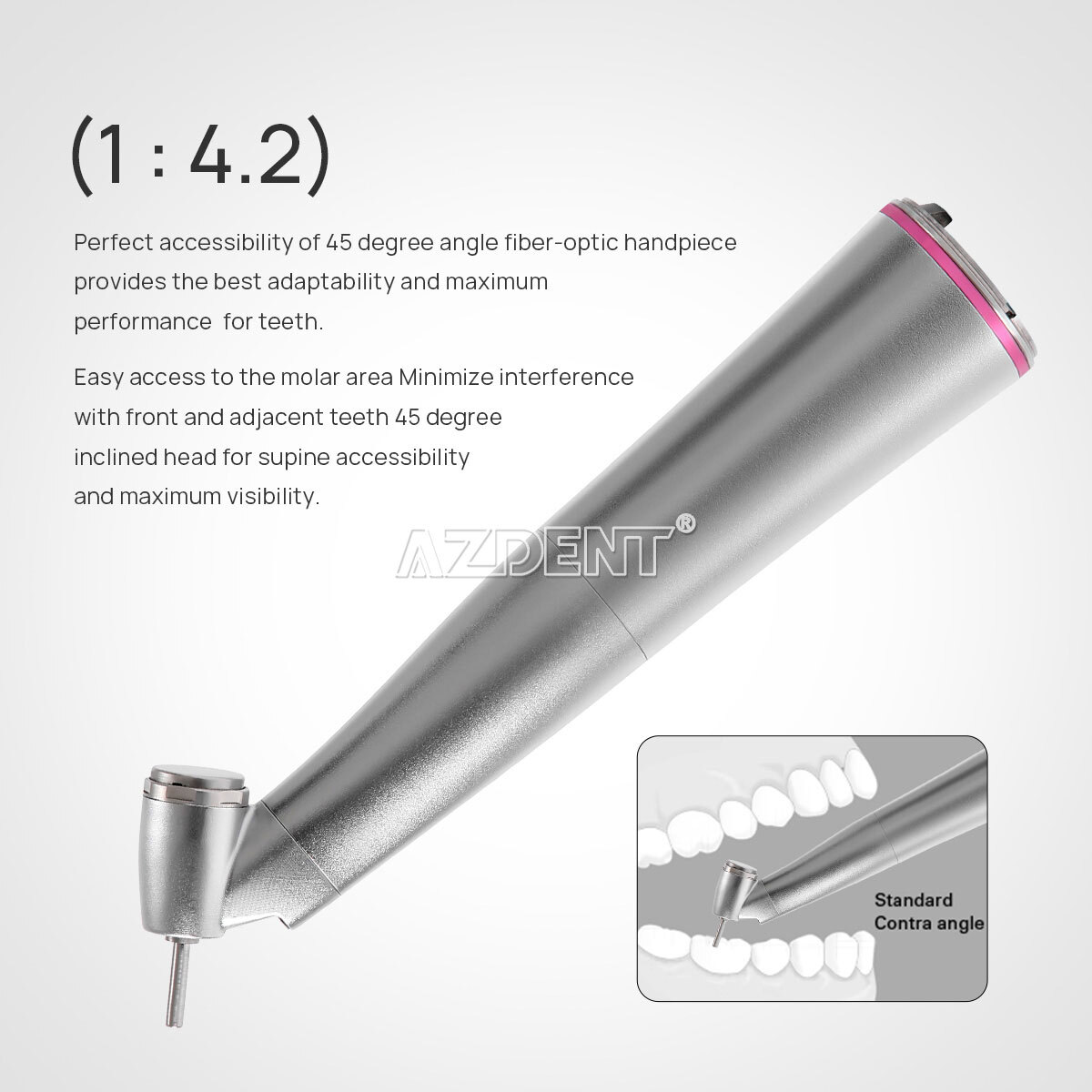 Dental Brushless LED Electric Micro Motor 1:5/1:4.2 Increasing Optic Handpiece