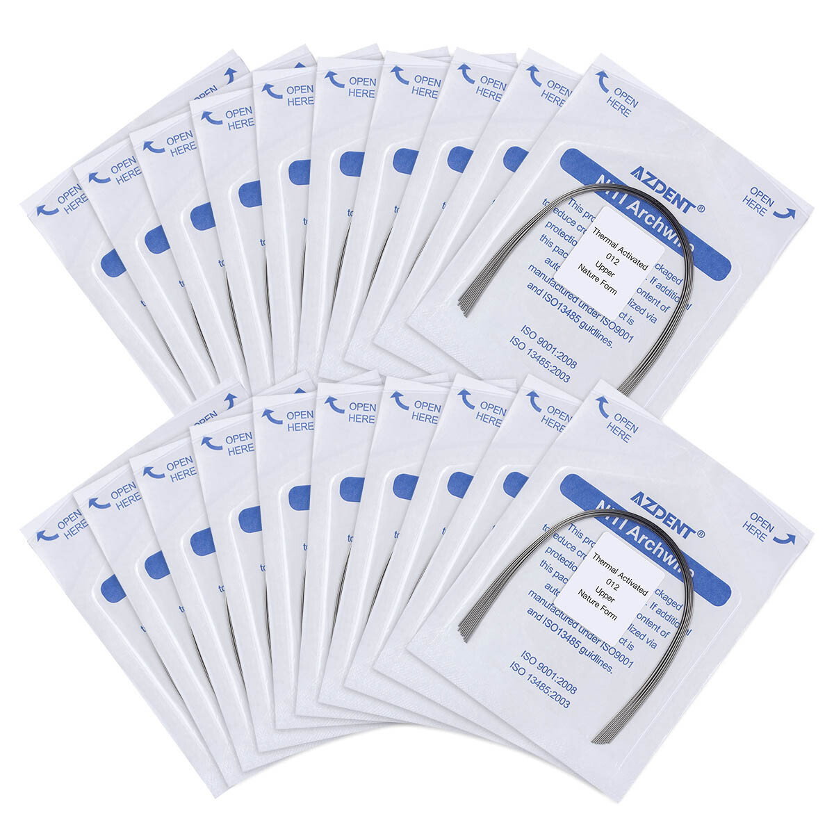 Dental Orthodontics Heat Thermal Activated Niti Arch Wire Ovoid/Nature AZDENT