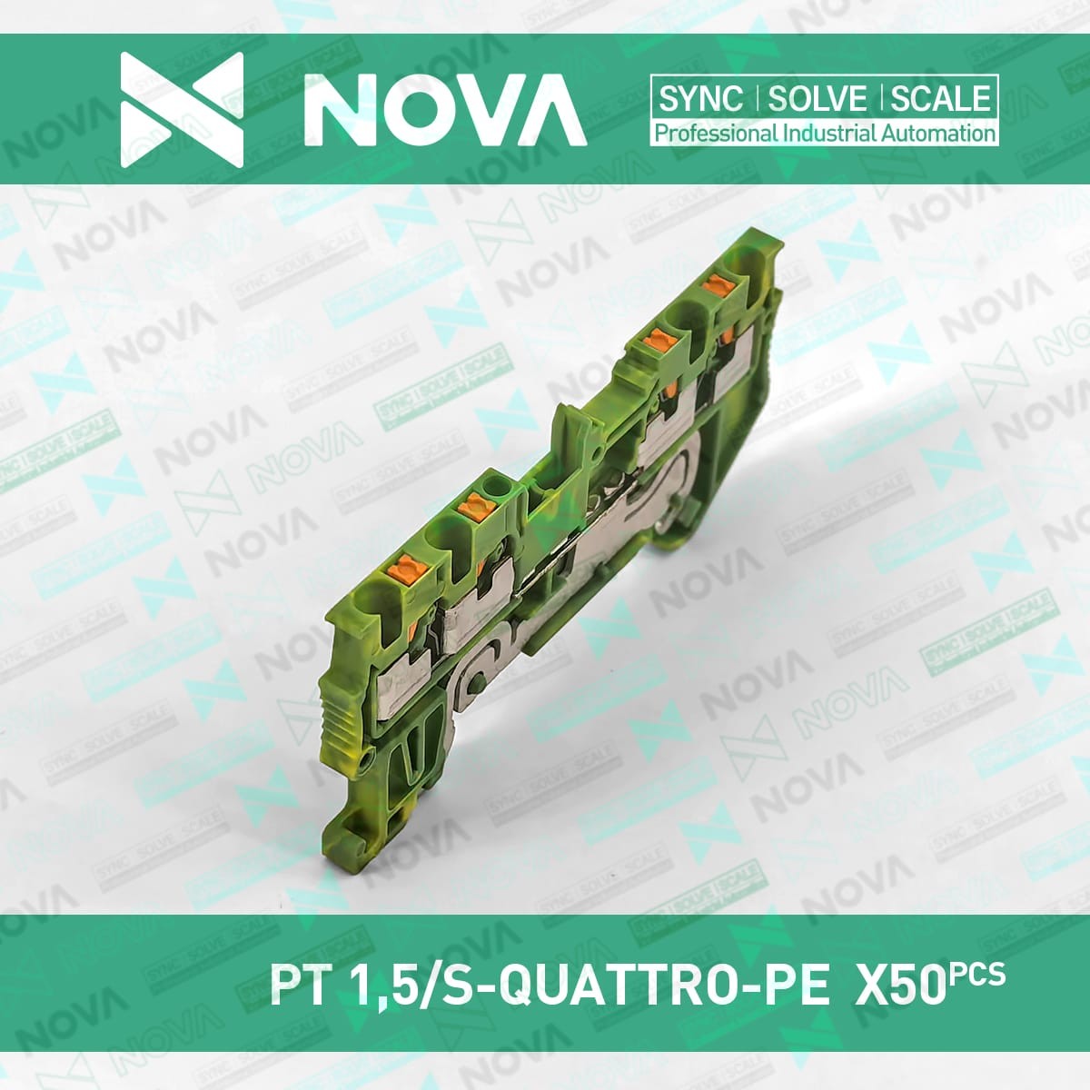 50pcs New PT Push-in Terminal Block PT1,5/S-QUATTRO-PE 3208333