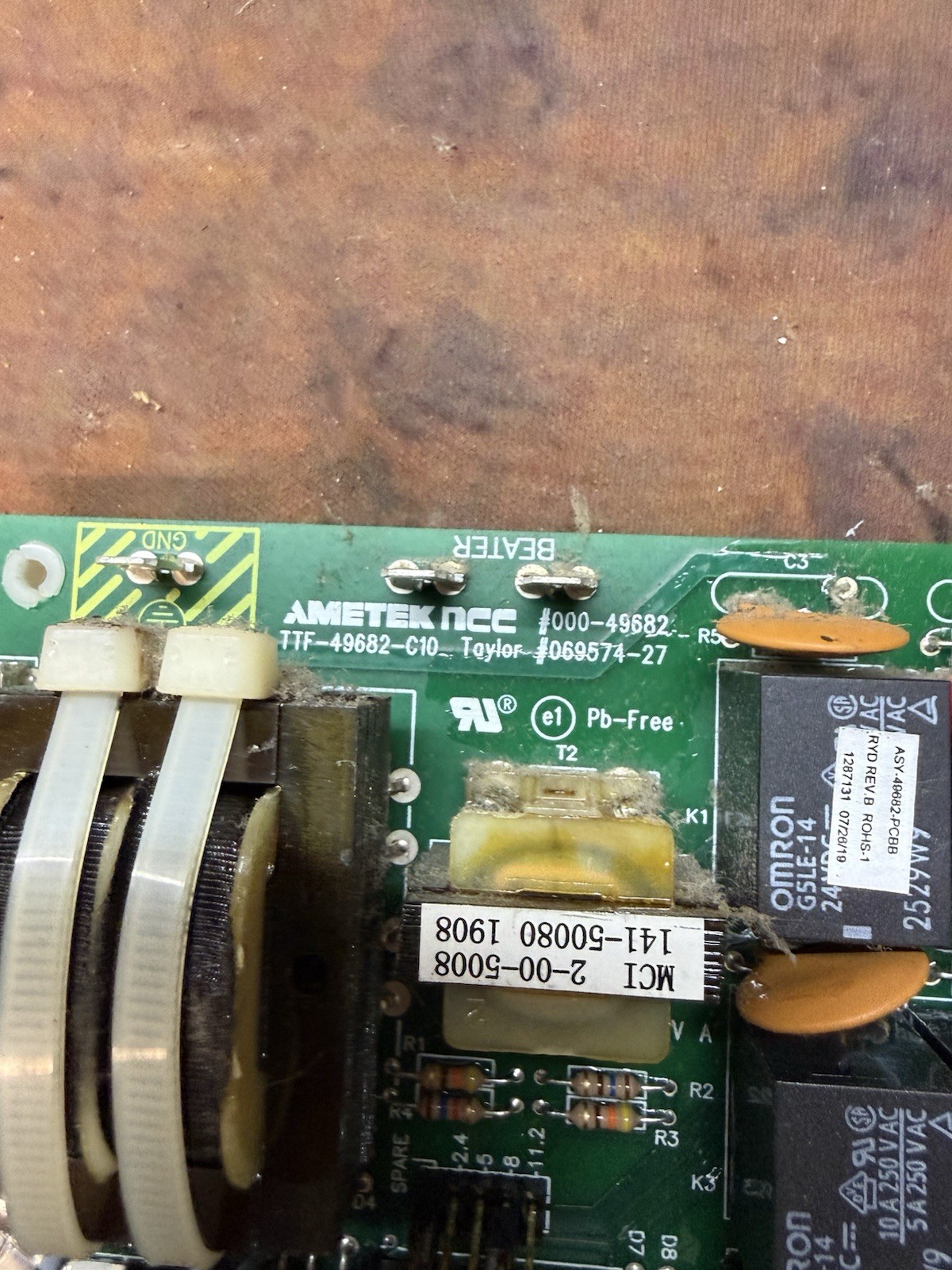 Taylor X69574 SER Power Board Used