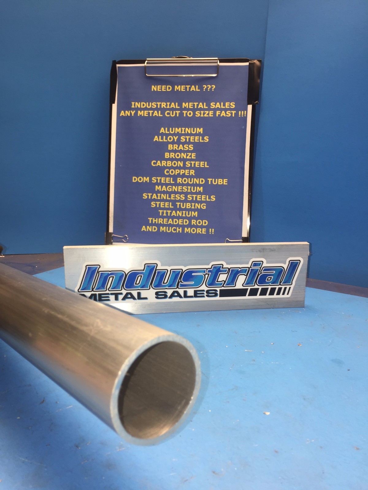 1-3/4″ OD x 12″-Long x 1/8″ Wall 6061 T6511 Aluminum Round Tube->1.750″ OD