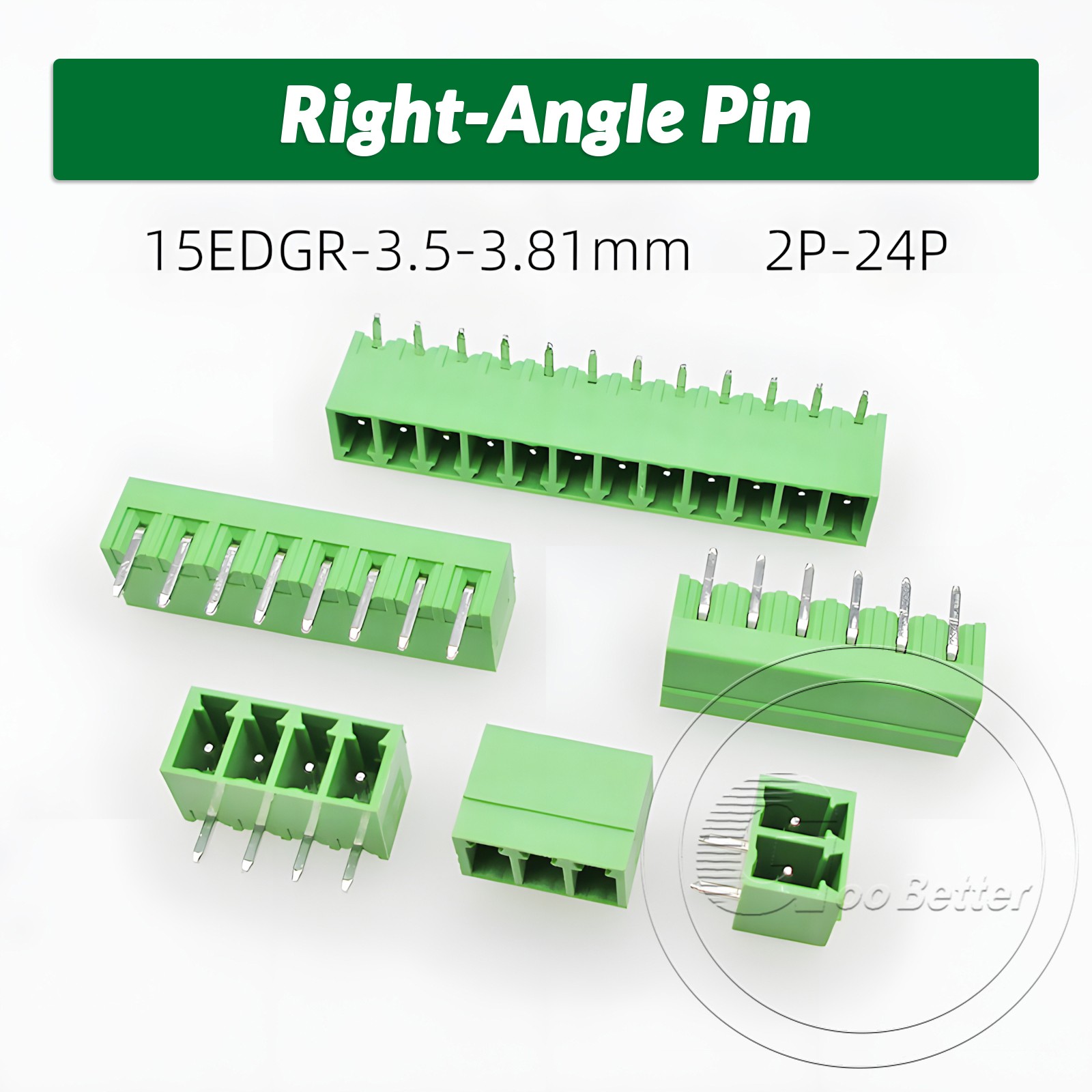 3.5mm Pitch PCB Terminal Block Plug-in Screw Connector 2Pin – 24Pin Plug / Pin