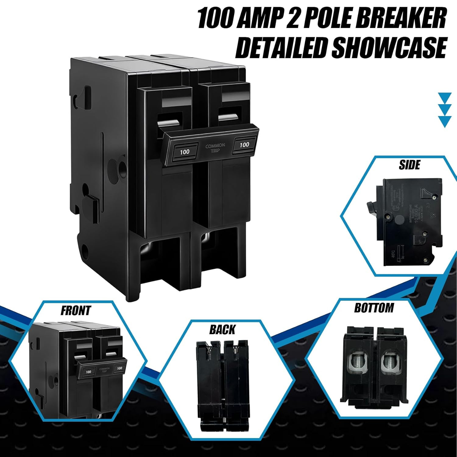 100 Amp 2 Pole Breaker,Replace for HOM2100 Circuit Breaker,100 Amp 2 Pole,120/2