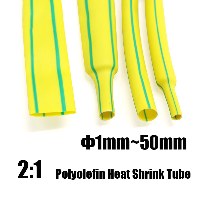 Yellow-Green Φ1mm-50mm Heat Shrink Tube 2:1 Shrinkable Wire Cable Sleeving Wraps