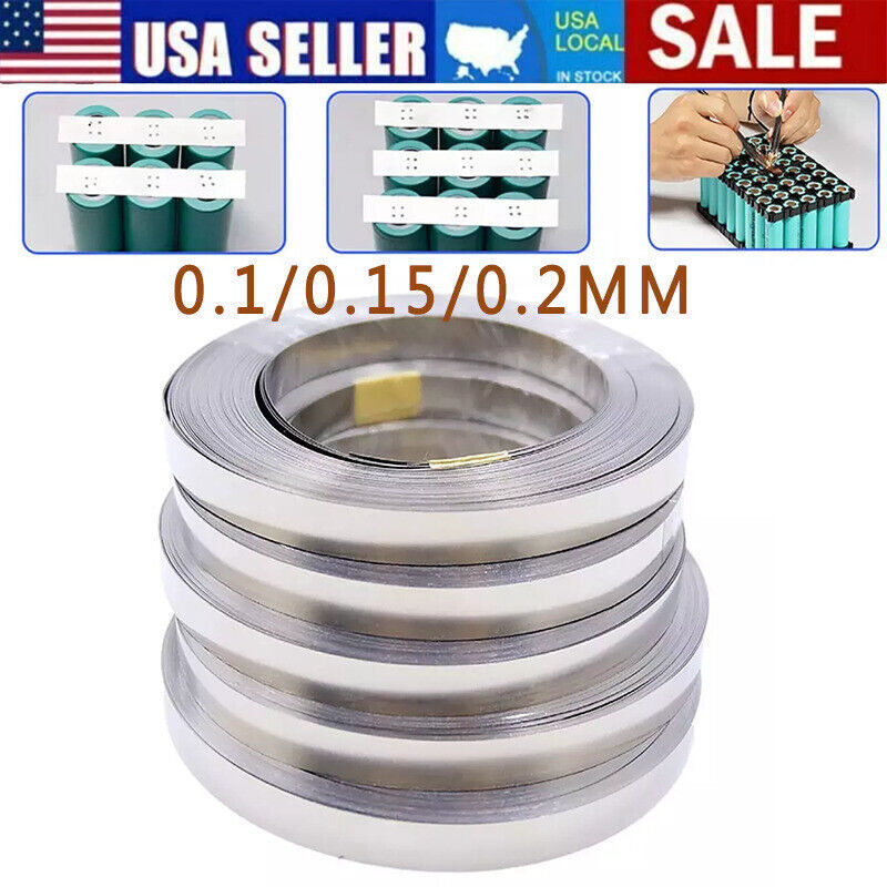10M Pure Nickel Plate Strip Tape Sheet For Li 18650 Battery Spot Weld Tool DIY