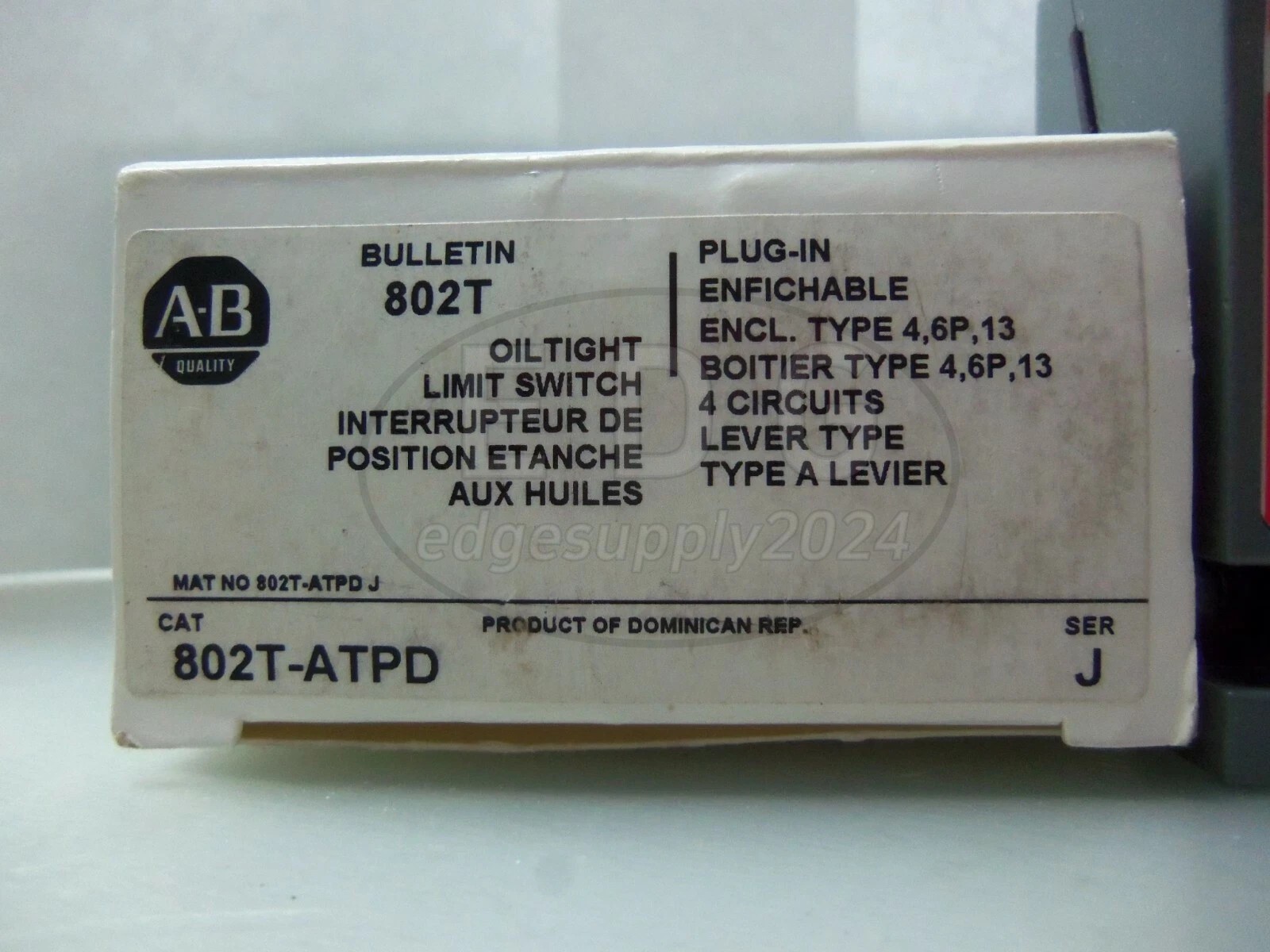 NEW Allen Bradley 802T-ATPD OilTight Limit Switch Series J NIB