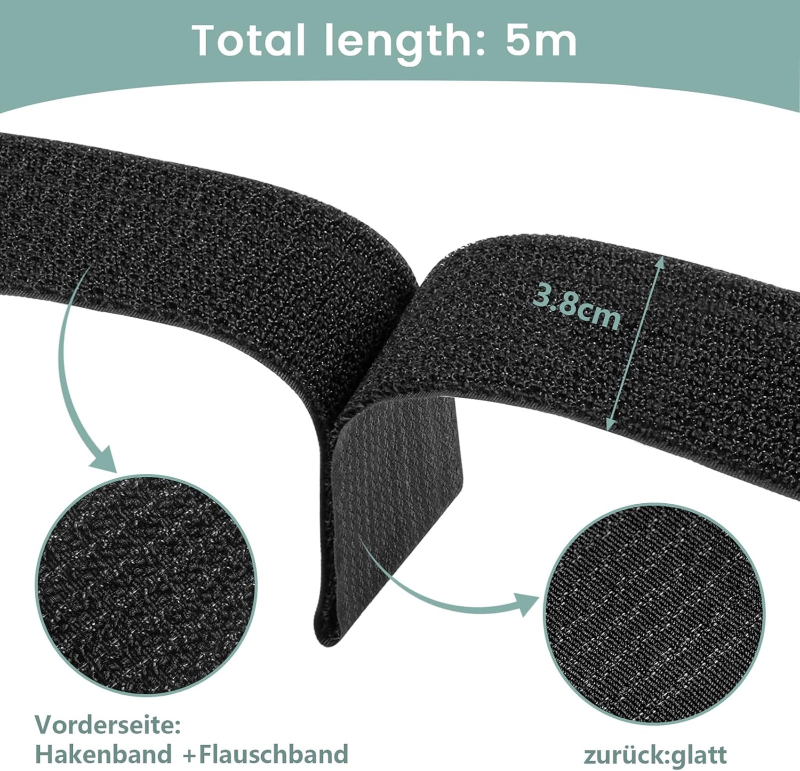 Heavy Duty Nylon Cinch Straps 1.5In x 16Ft with 20 Buckles Reusable Cable Ties