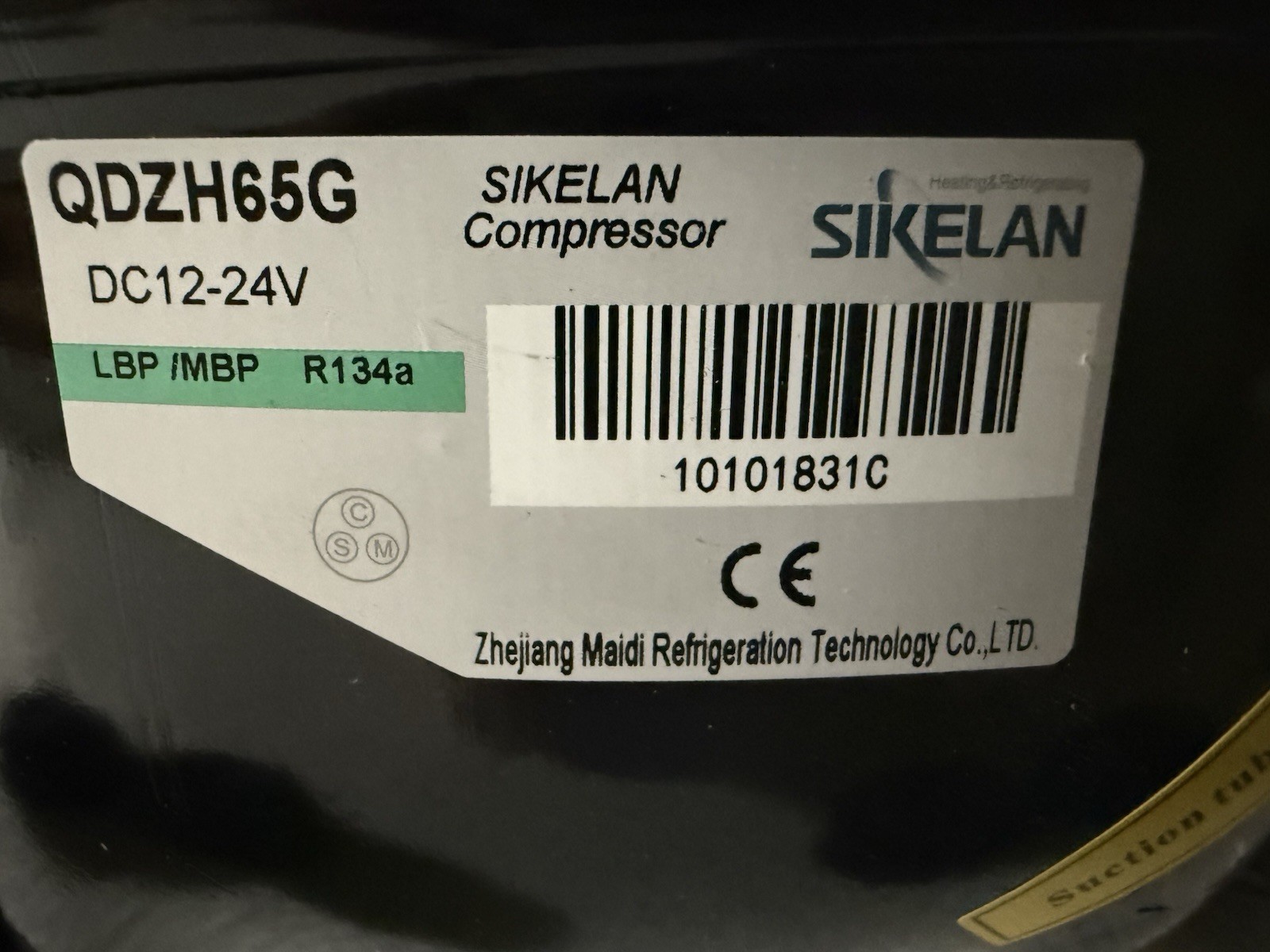 Sikelan QDZH65G 12V 24V DC R134A Refrigeration Compressor Mobile Marine Off-Grid