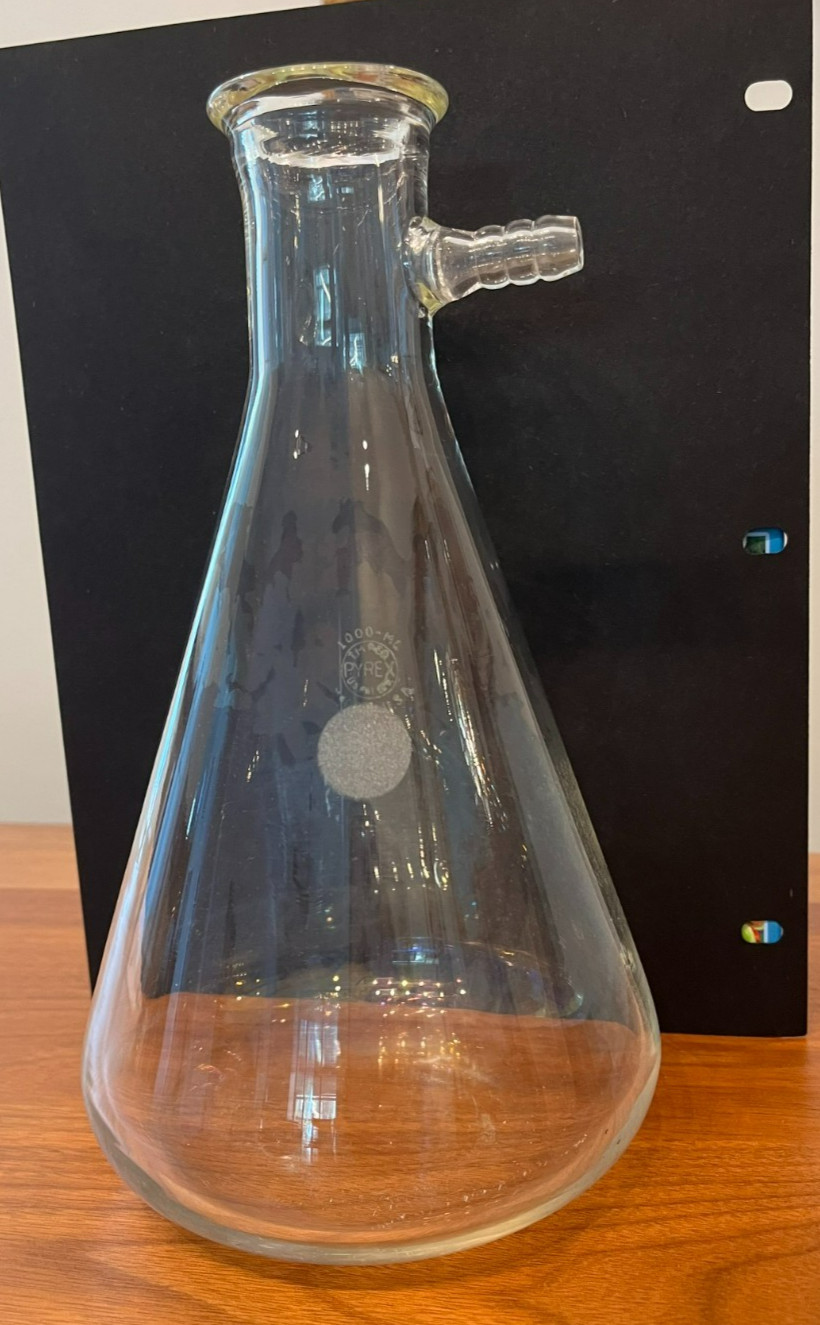Vintage Pyrex Filtering Flask with Side Arm