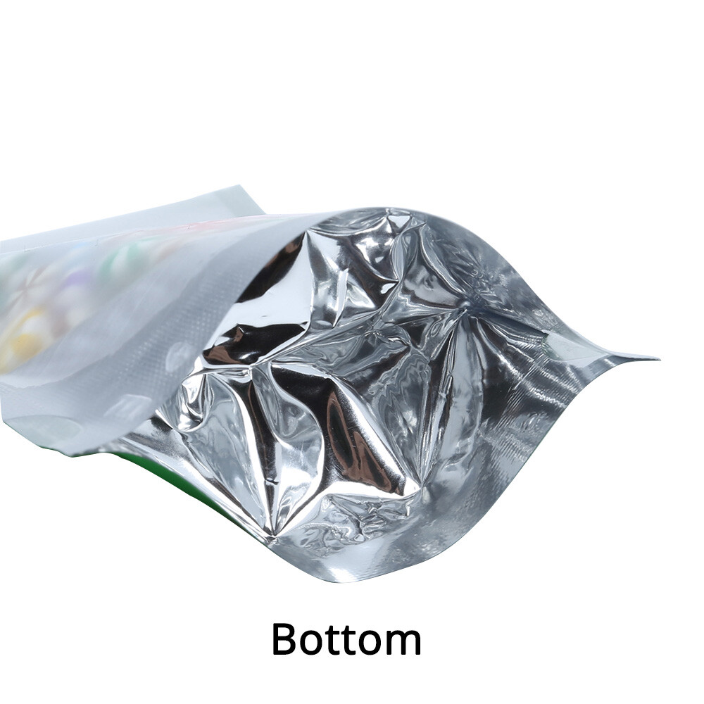 Assorted Sizes Matte Clear Front Color Back Foil Mylar Stand up Zip Lock Bag M21