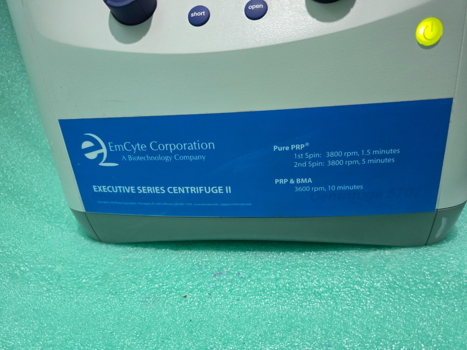 EmCyte PRP Laboratory Centrifuge Executive Series II 240V