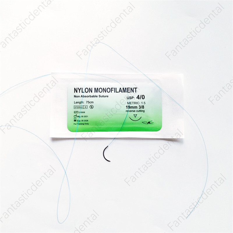 Dental Surgical Sutures Reverse Cut Suture Metric 1.5 Nylon Monofilament USP