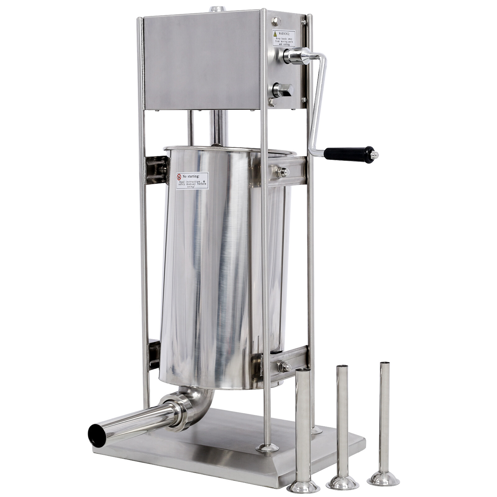 32LB/15L Sausage Stuffing Machines Stainless Steel Commercial w/ 4 Stuffing Tube