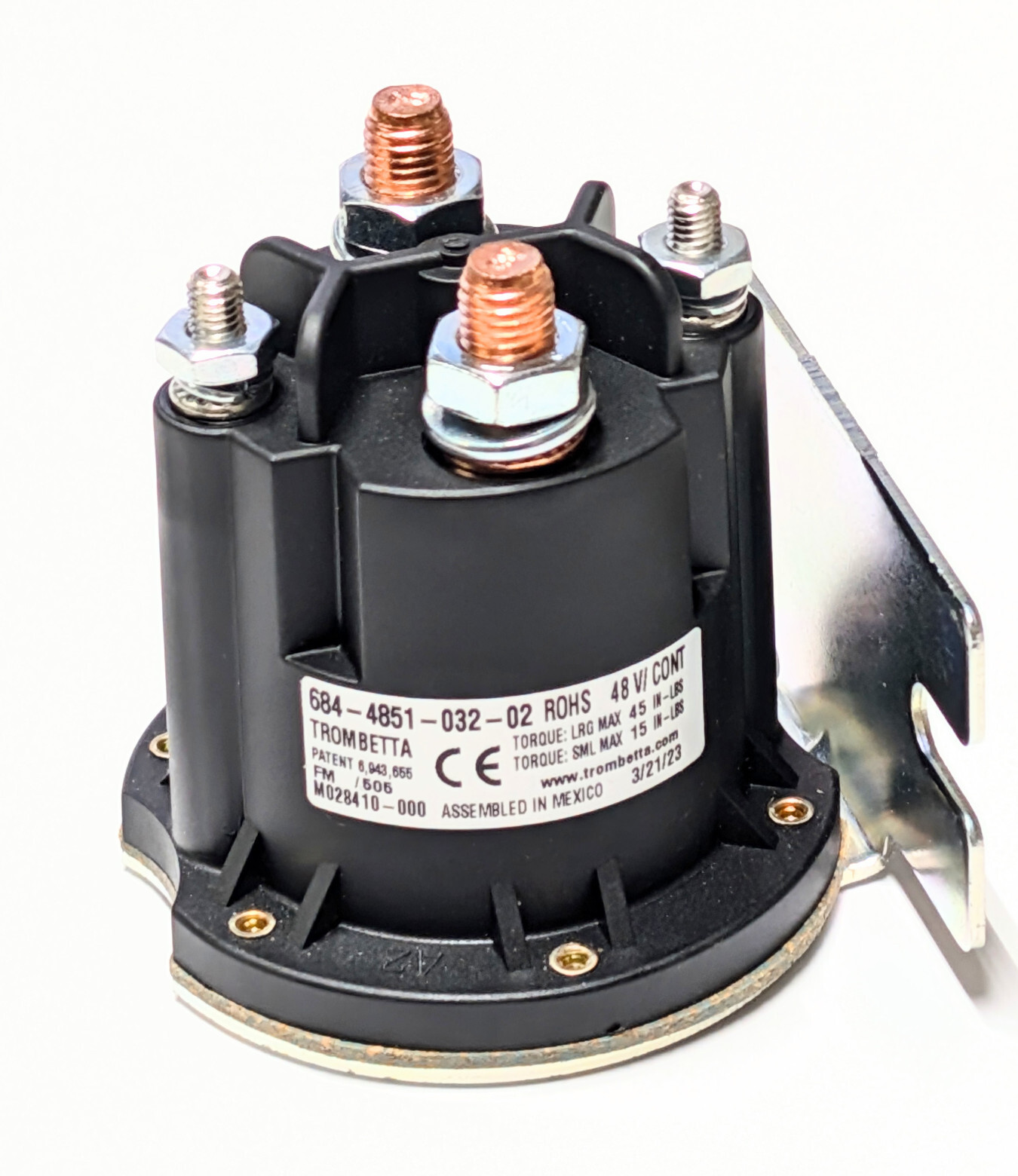 New OEM Trombetta 684-4851-032-02 Solenoid 48V, JW9-H1950-20-00 Continuous Duty