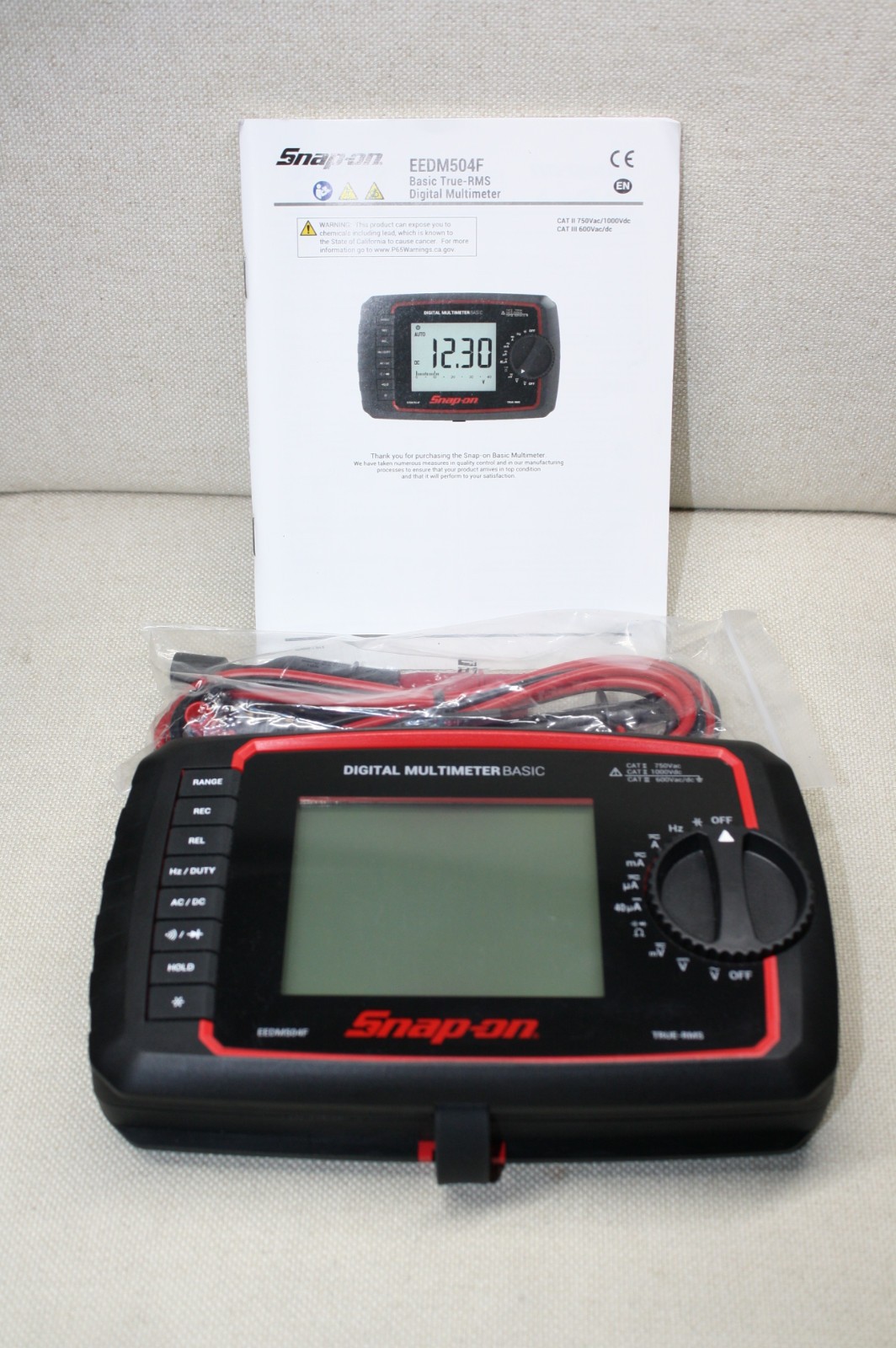 Snap-On Tools Backlit Digital Multimeter EEDM504F