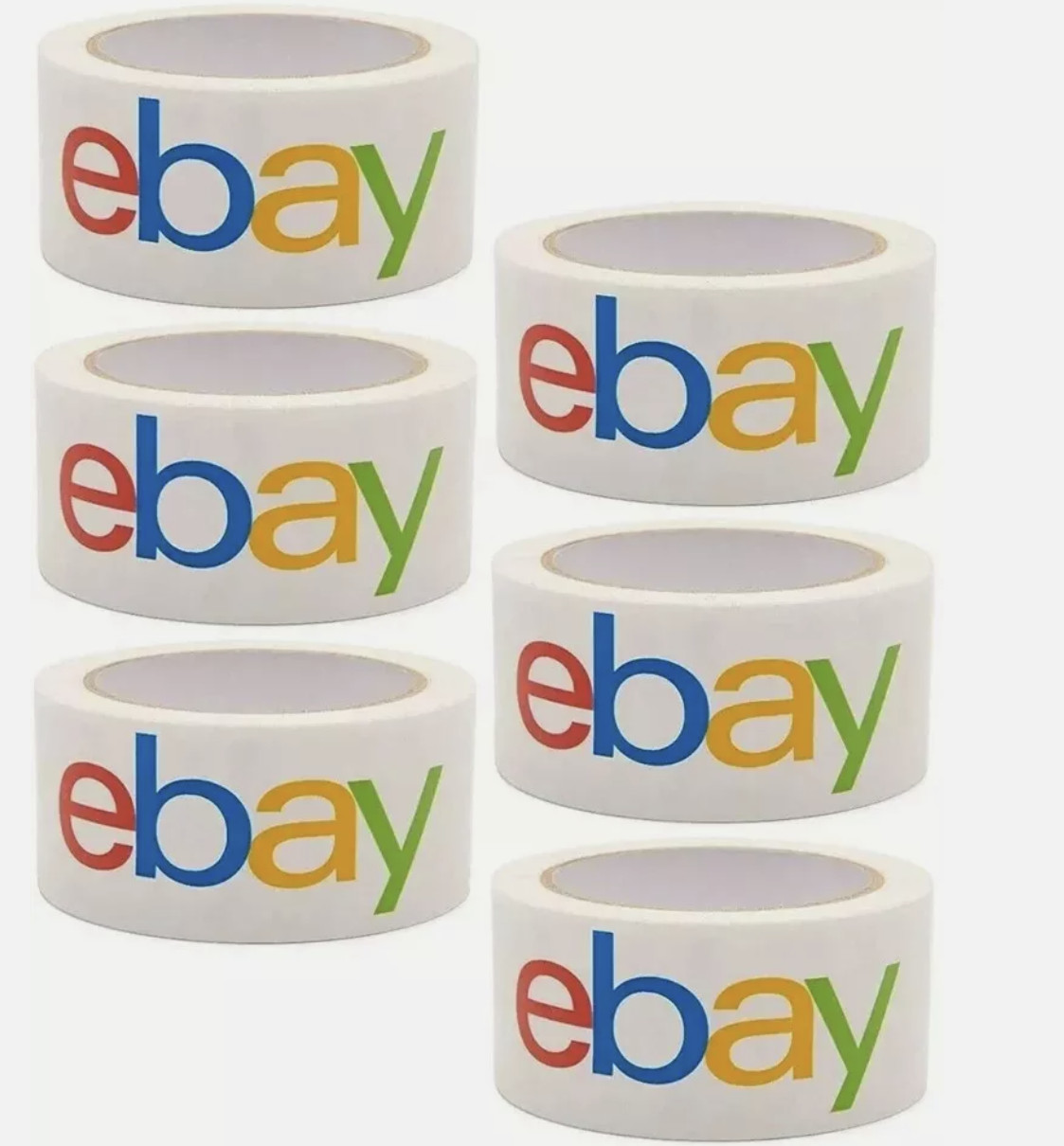 6 Rolls Official Ebay Branded TAPE Packaging Shipping Supplies 75 yard x 2″