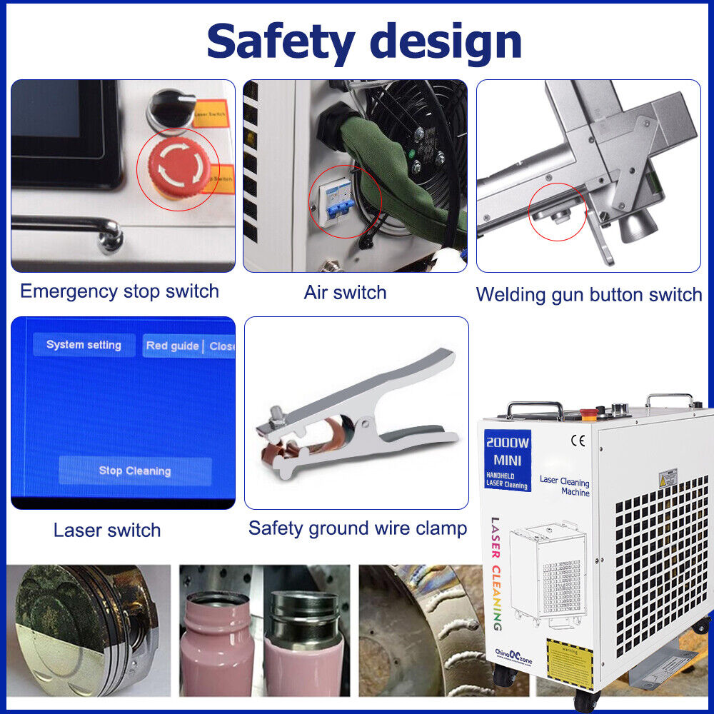BWT BFL-CW15 1500W Handheld Fiber Laser Rust Remover Metal Cleaning Machine