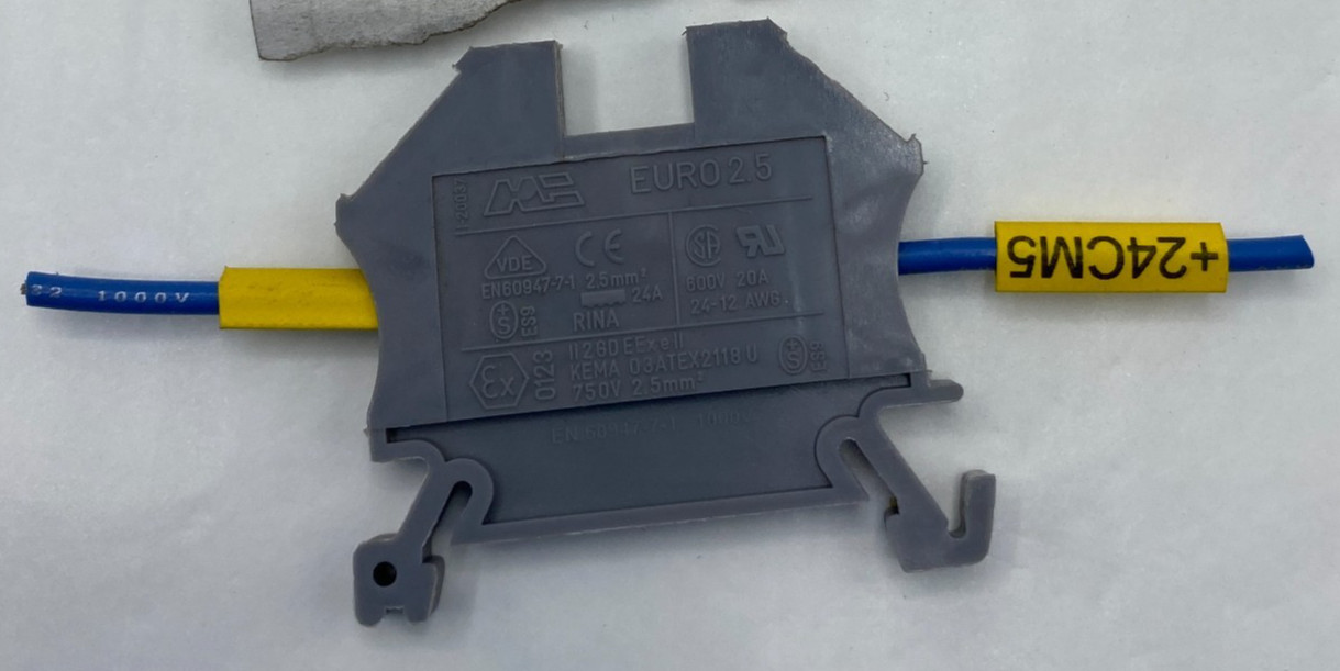 LOT OF 2 MORSETTITALIA EURO-2.5 TERMINAL BLOCK, DIN RAIL MOUNT EURO2.5 🎯