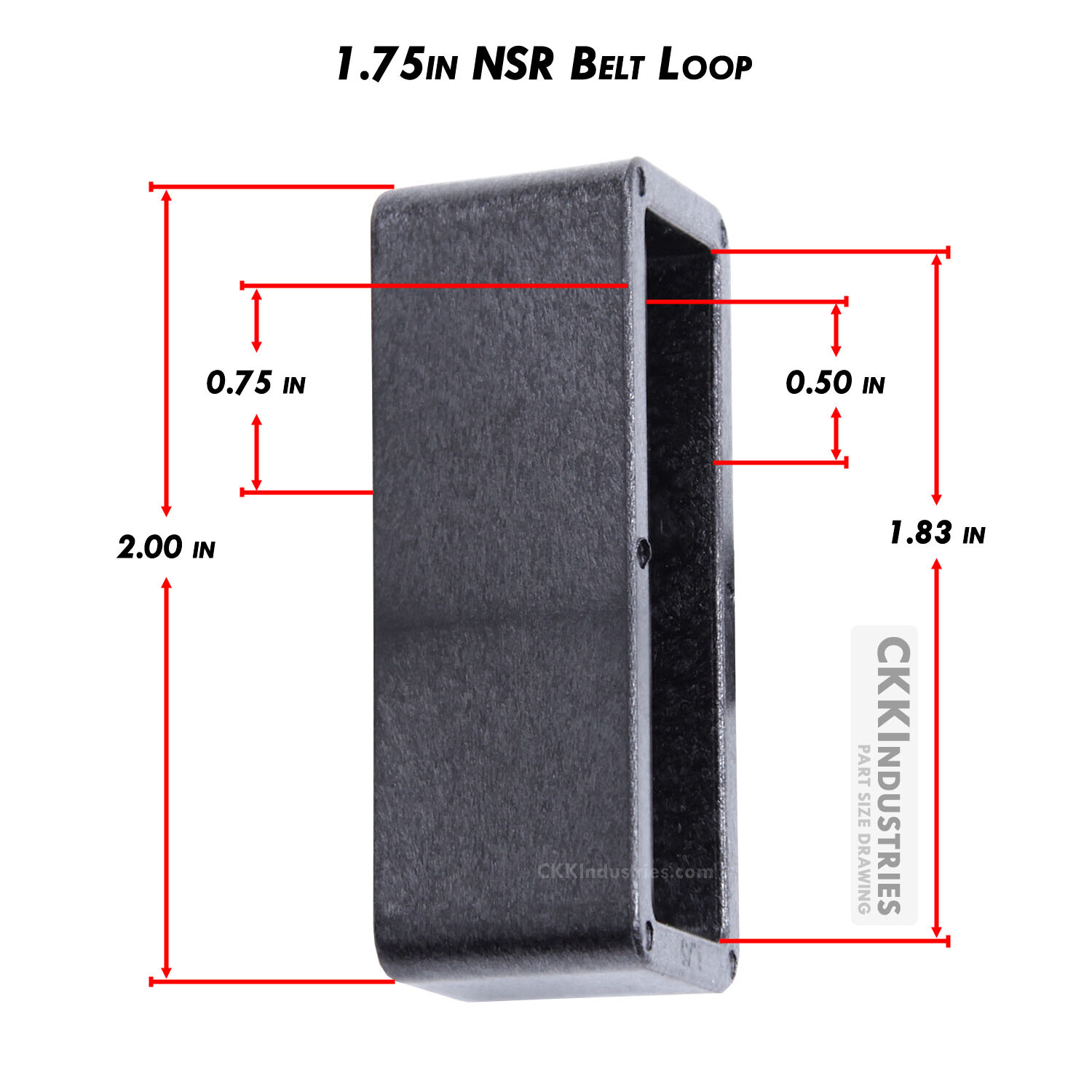 Hard Belt Loops – (4 Colors) – (Fits up to 2in Belts) – (w/Mounting Hardware)