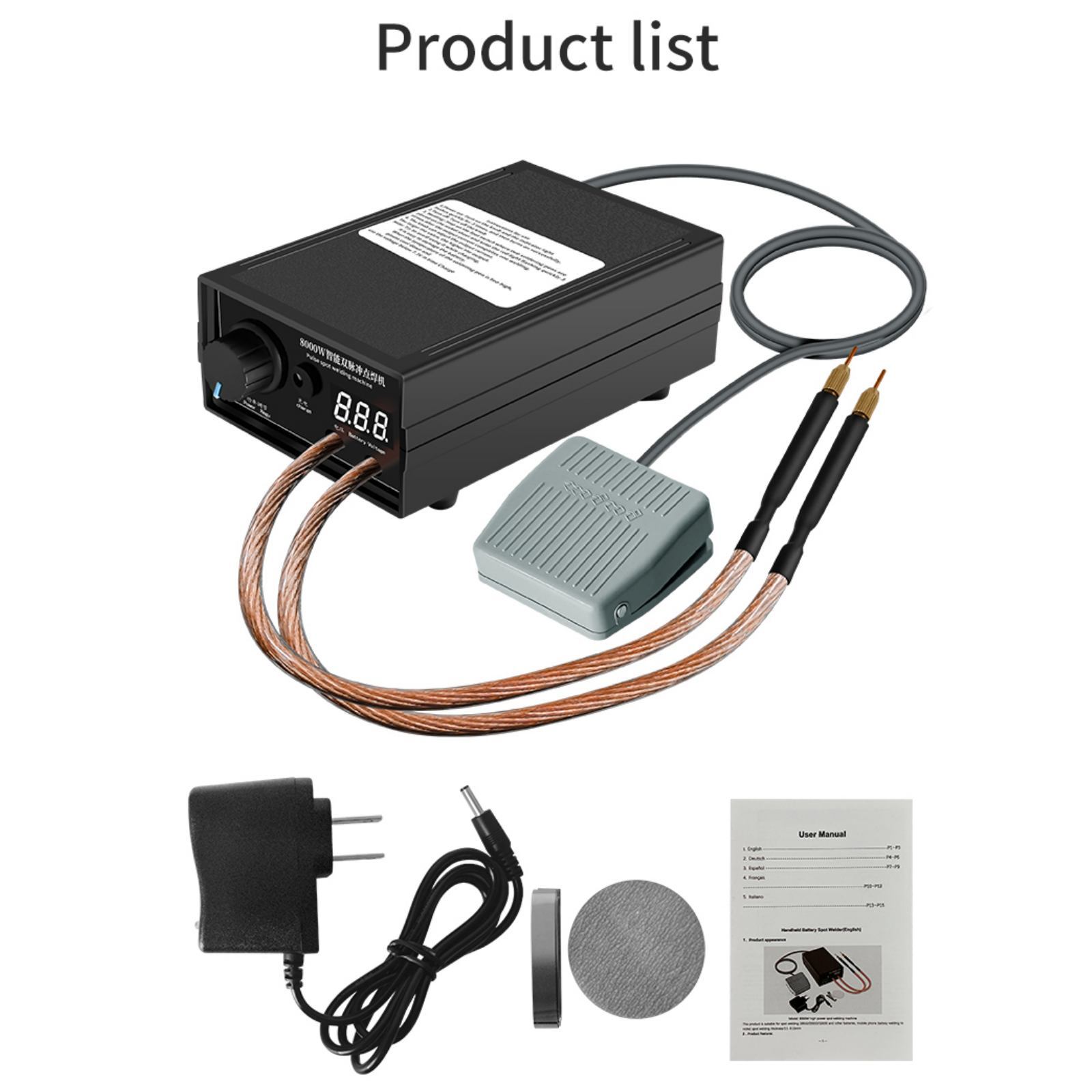 8000W Mini Spot Welder Machine DIY Kit 18650 Battery Spot Welding Pen Tools