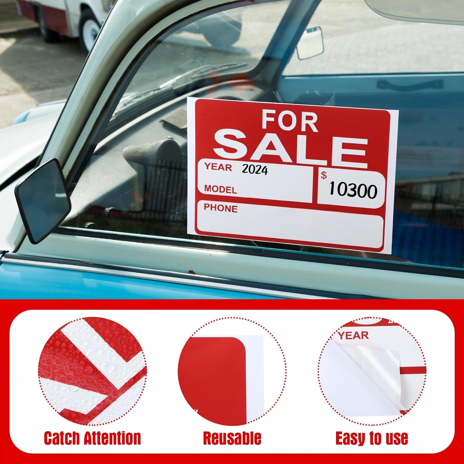 Seajan 25 Pcs for Sale Signs for Car 9 x 12 Inches Auto Sales Signs Vehicle, …
