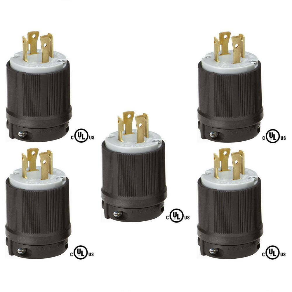 OCSParts L15-30P Locking Plug, Rated for 30 Amp, 250 VAC, cUL Listed (Pack of 5)