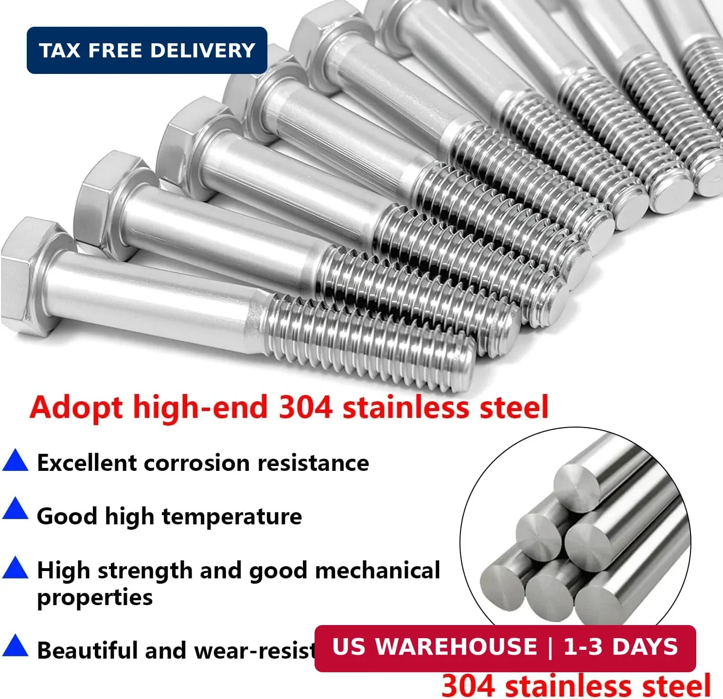 Stainless Steel Hex Bolt Kit for Ford 260 289 302 Engines – 228 Pcs Nuts & Bolts