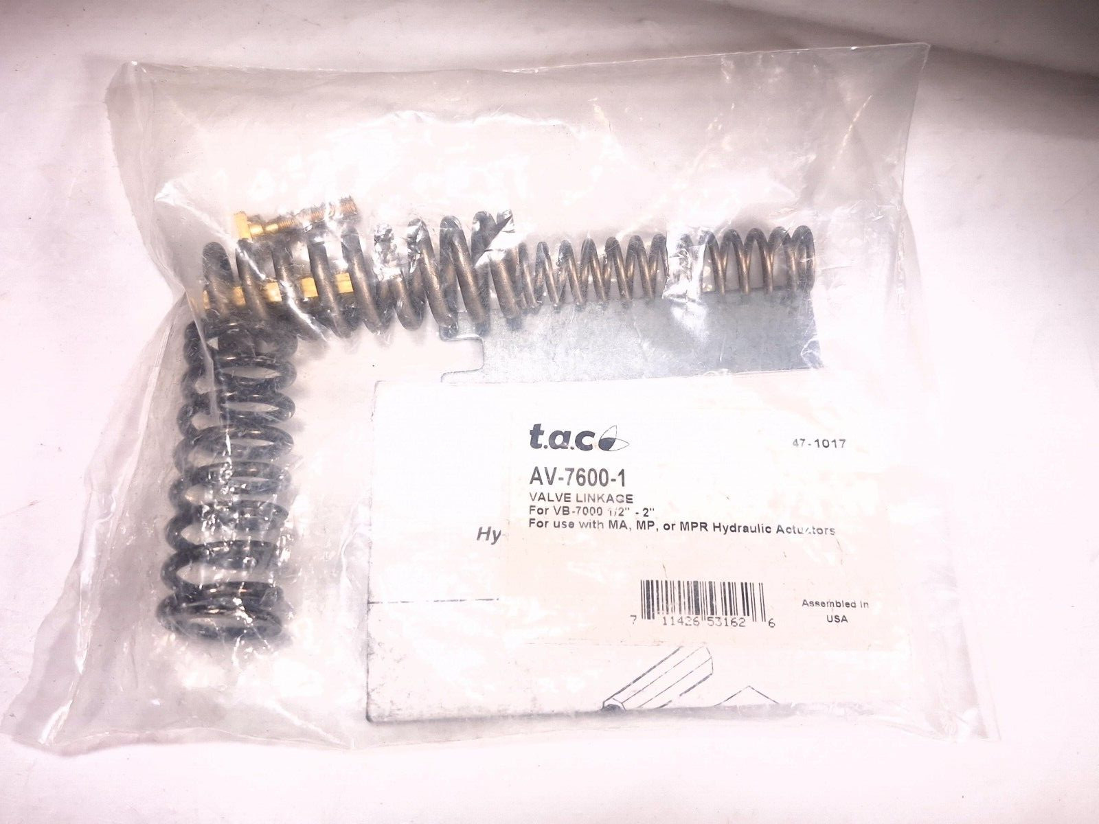 TAC AV-7600-1 VALVE LINKAGE KIT FOR VB-7000 1/2″ – 2″