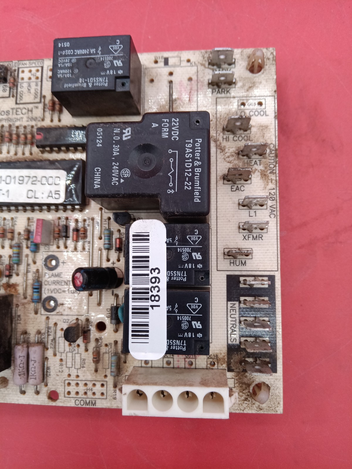 York Coleman Luxaire 031-01972-000 Furnace Control Board Source1 Works Tested