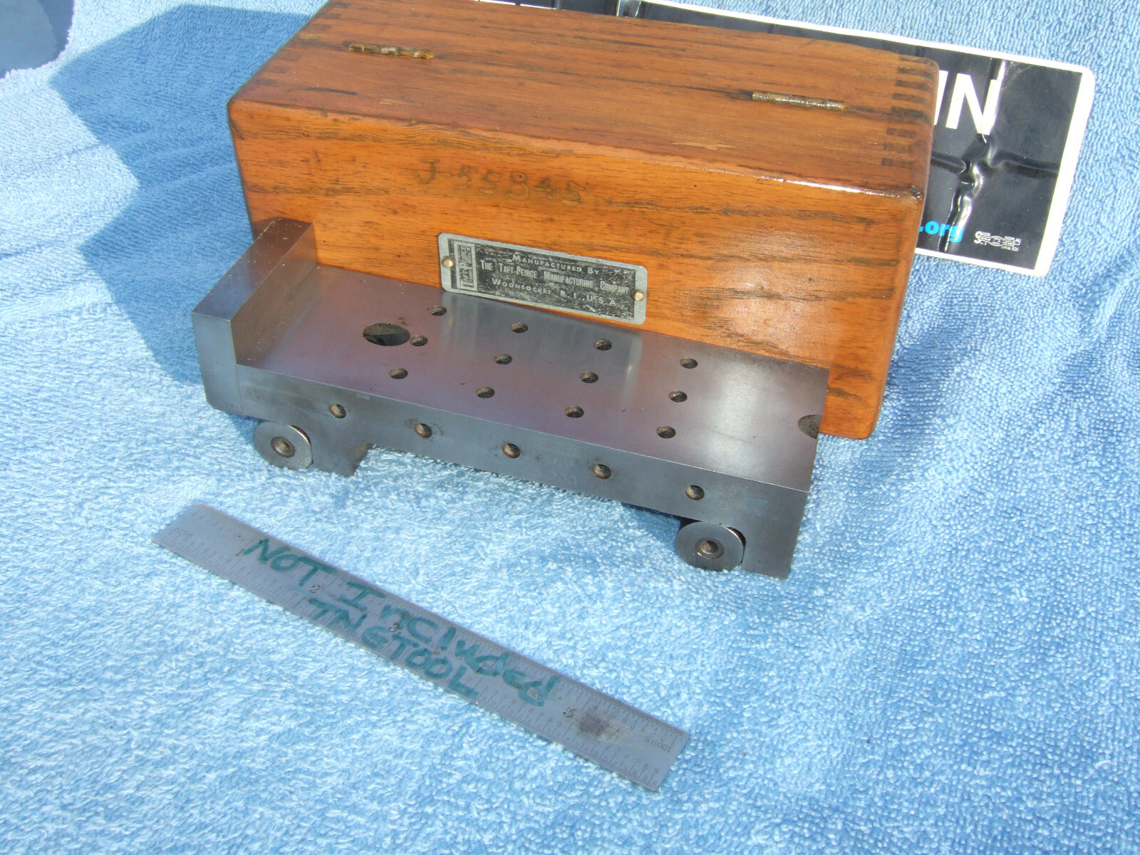 SINE PLATE TAFT-PEIRCE SINE PLATE 1A TOOLMAKER MACHINIST GRIND INSPECT EDM MILL