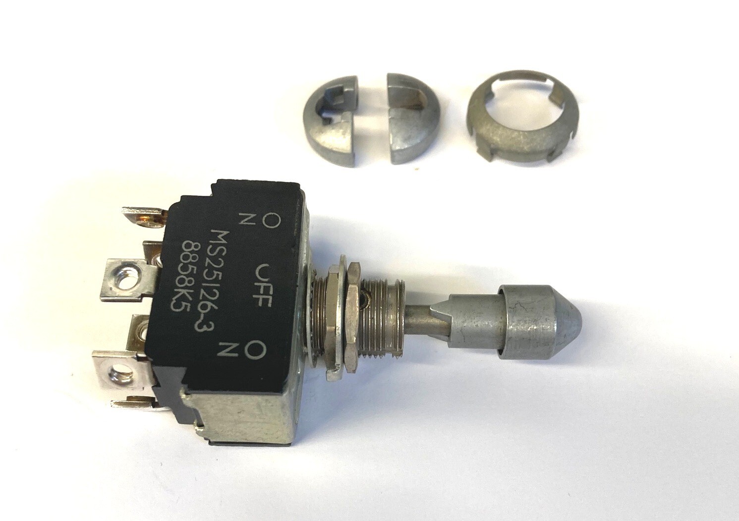 MS25126-3 Eaton Cutler-Hammer Toggle Switch Locking Lever DPDT 8858K5
