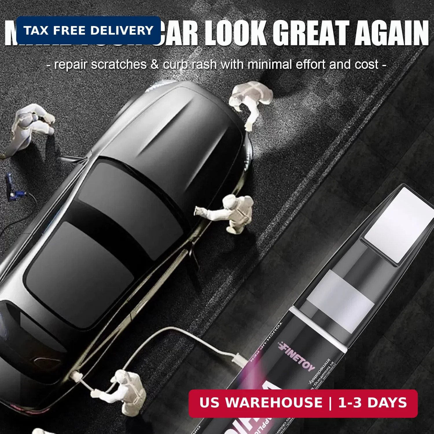 GXD/WA130H Sterling Gray Metallic Touch Up Paint for Chevrolet, Car Scratch Repa