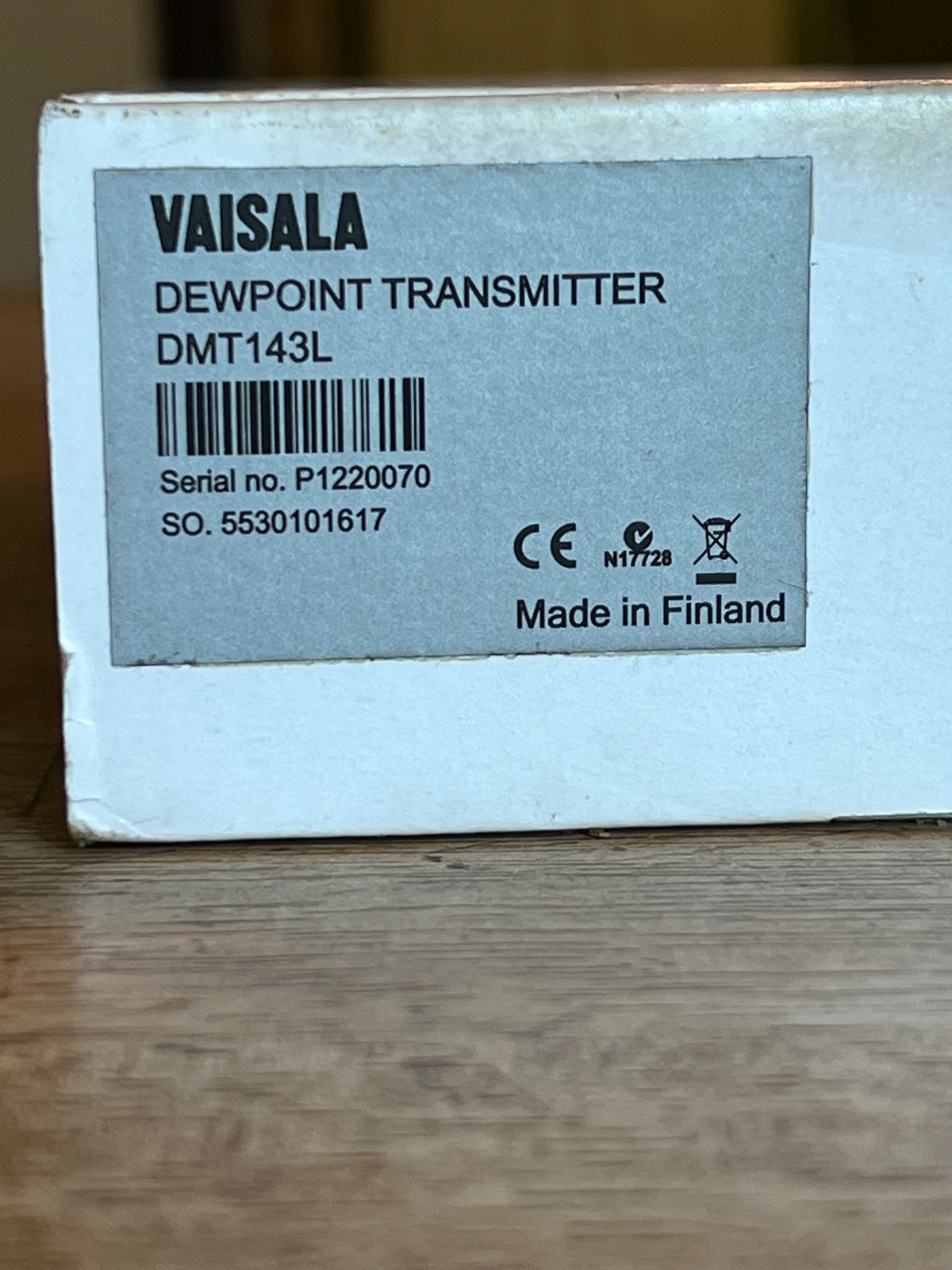 VAISALA DMT143 DMT143L1C1A1B610ASX Dew Point Sensor Transmitter SSR DMT-143L