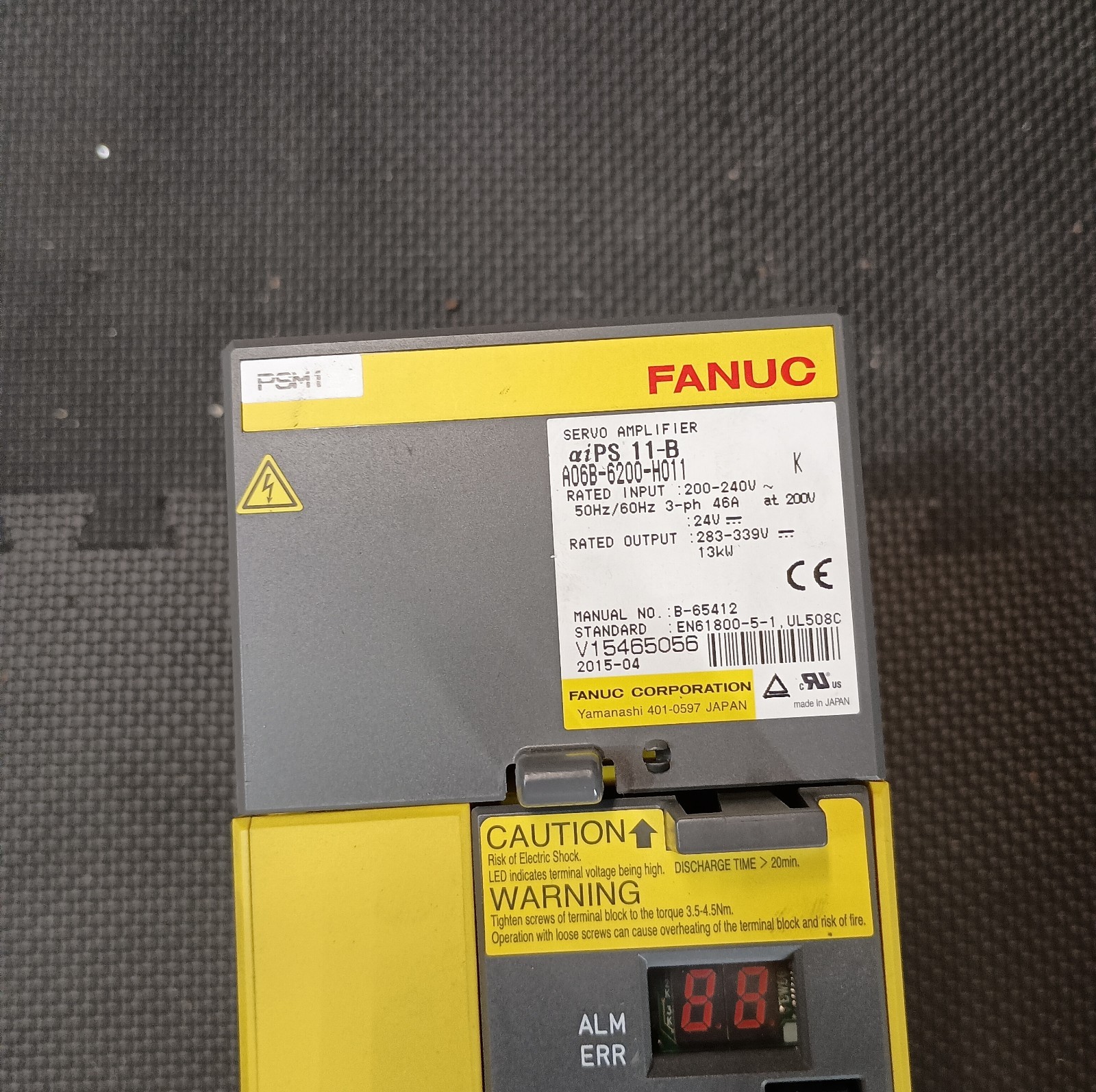 Fanuc A06B-6200-H011 K Servo Amplifier aiPS 11-B