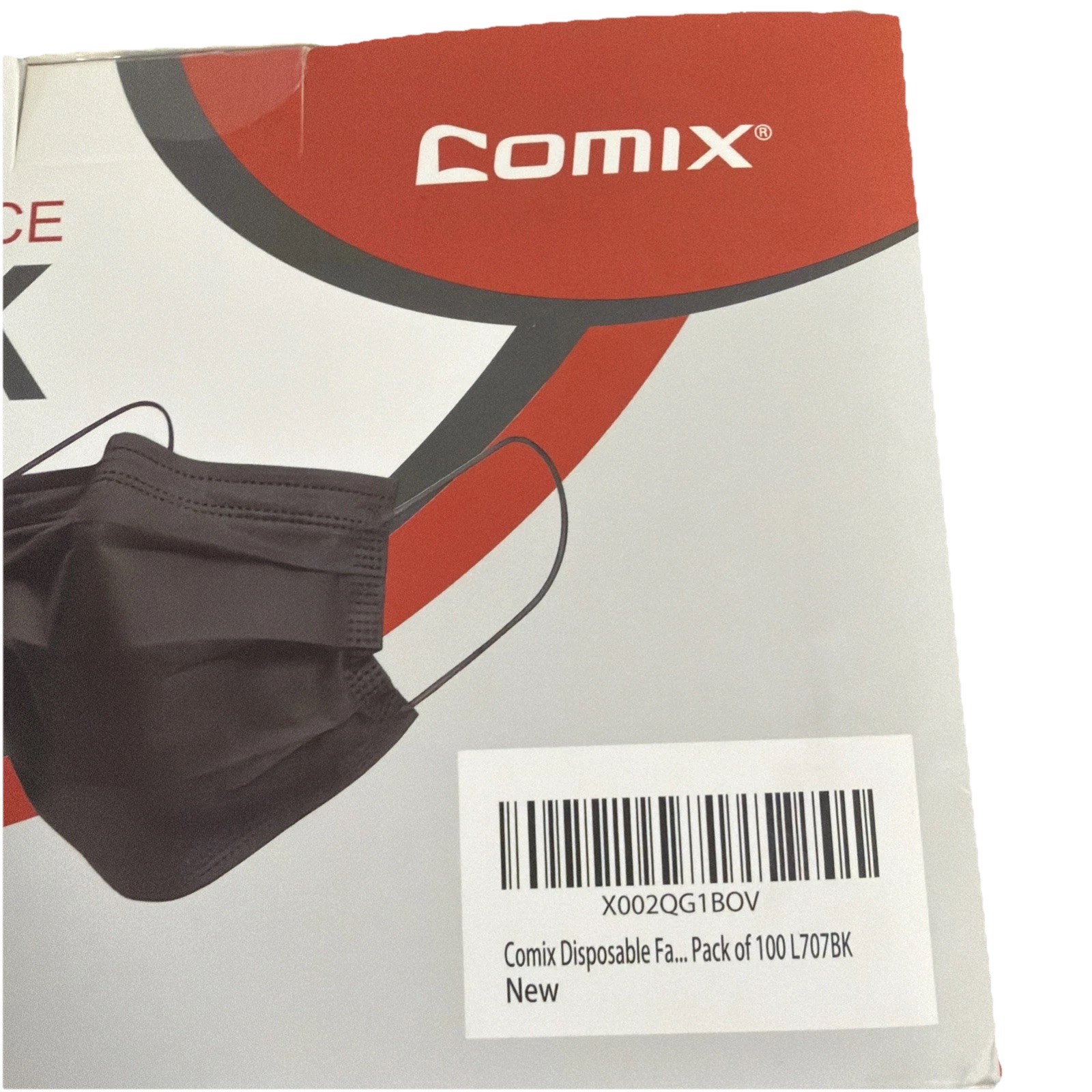 COMIX Disposable Earloop Face Masks, 100 Count