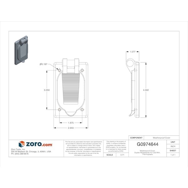 Hubbell Wiring Device-Kellems Hbl5221 Weatherproof Cover, Fs Or Fd Weatherproof