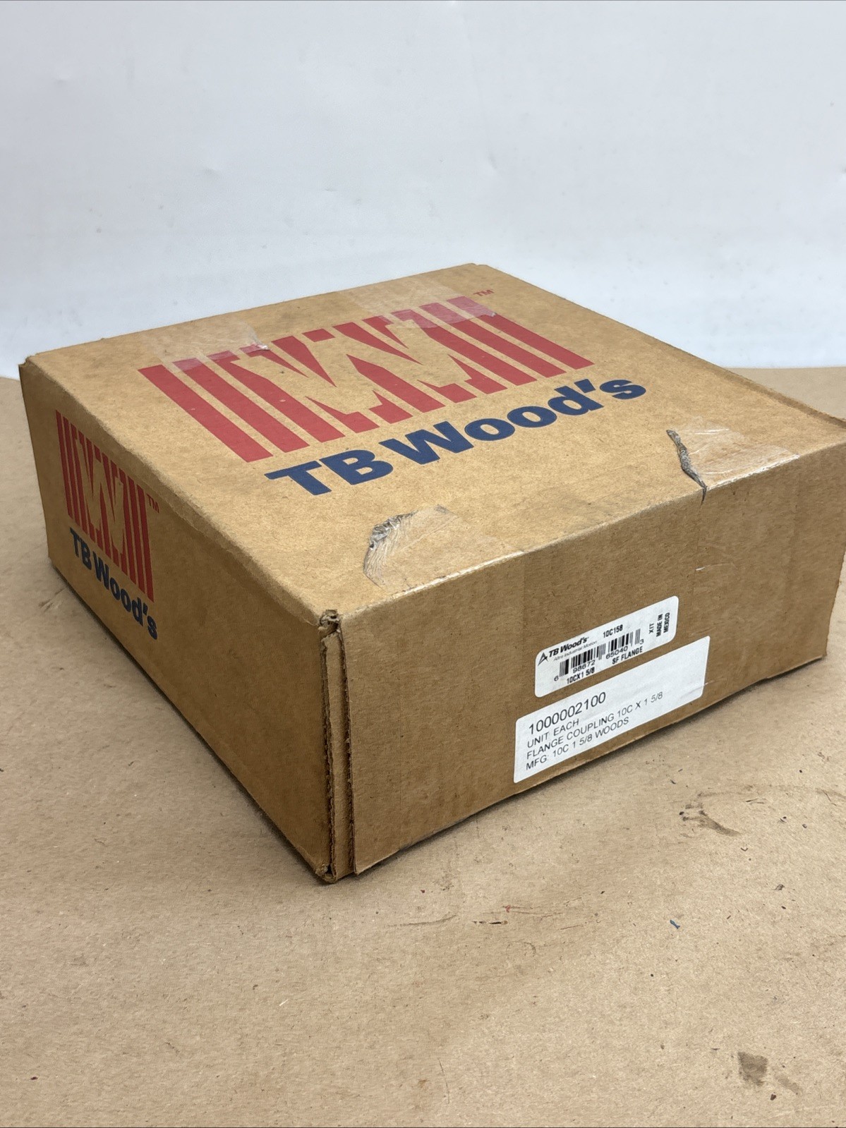 New In Sealed Box 10C158 TB Wood’s SURE-FLEX Type C Flange 10C X 1-5/8 Warranty.