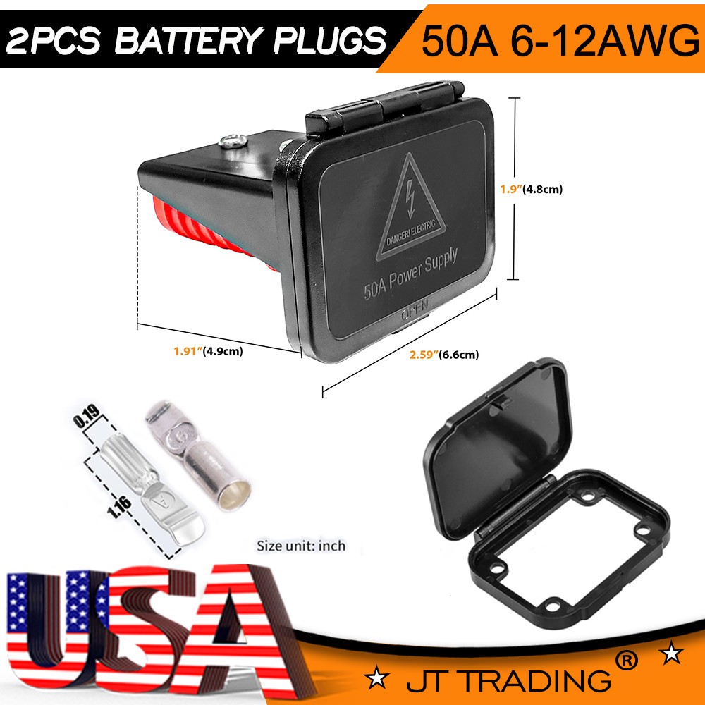175A/50A Battery Quick Connect Wire Harness Plug Disconnect Winch Connector Kit