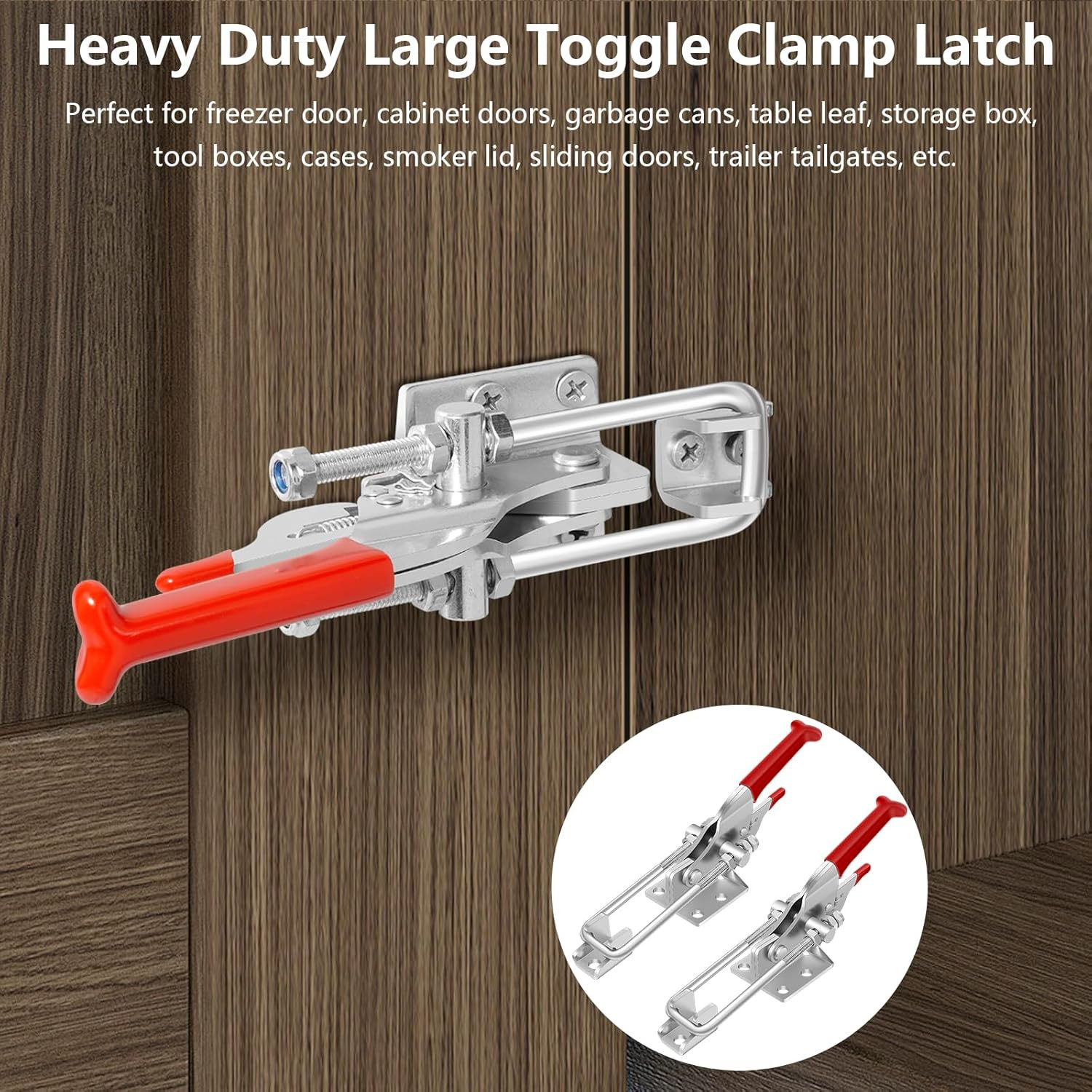 2 Pack Toggle Latch Clamp, Heavy Duty Latches, 2000Lbs Holding Capacity Adjustab