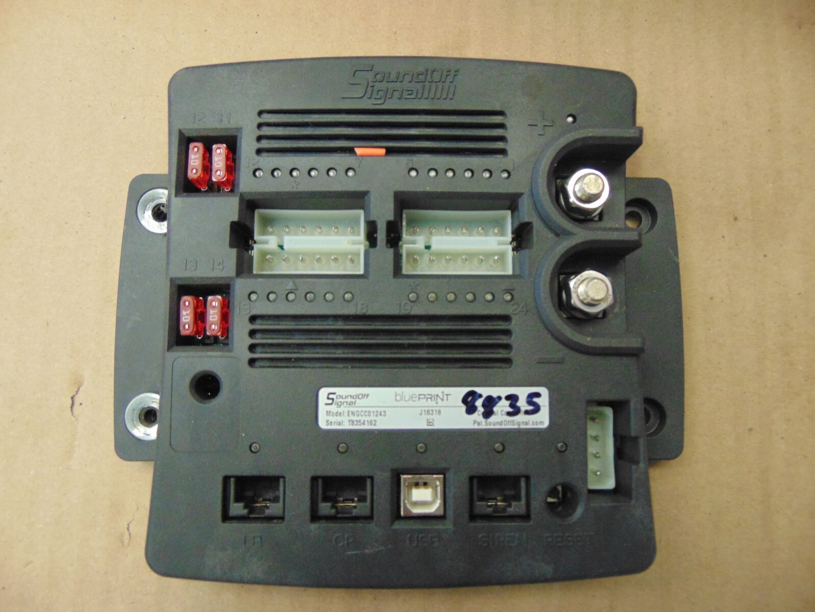 SOUND OFF SOUNDOFF SIGNAL BLUEPRINT MODEL ENGC01243 CENTRAL CONTROLLER #8835