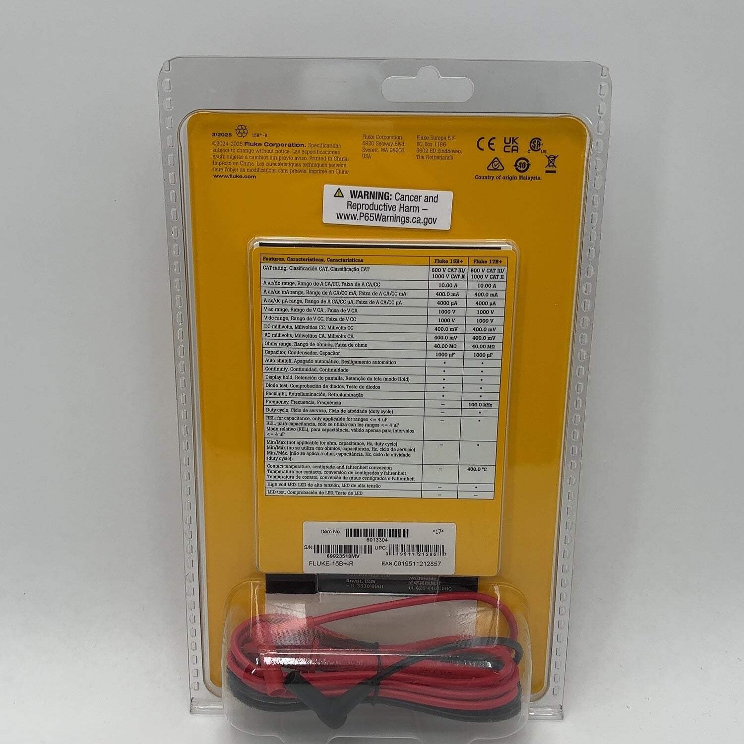 New Fluke CAT III 600V Multimeter