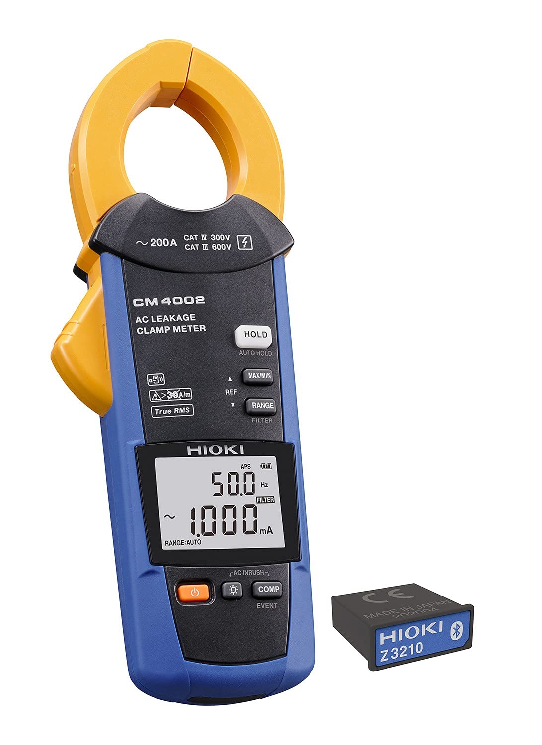 HIOKI CM4002-90 Electric AC Leak Clamp Meter Wireless Adapter Z3210 Set NEW