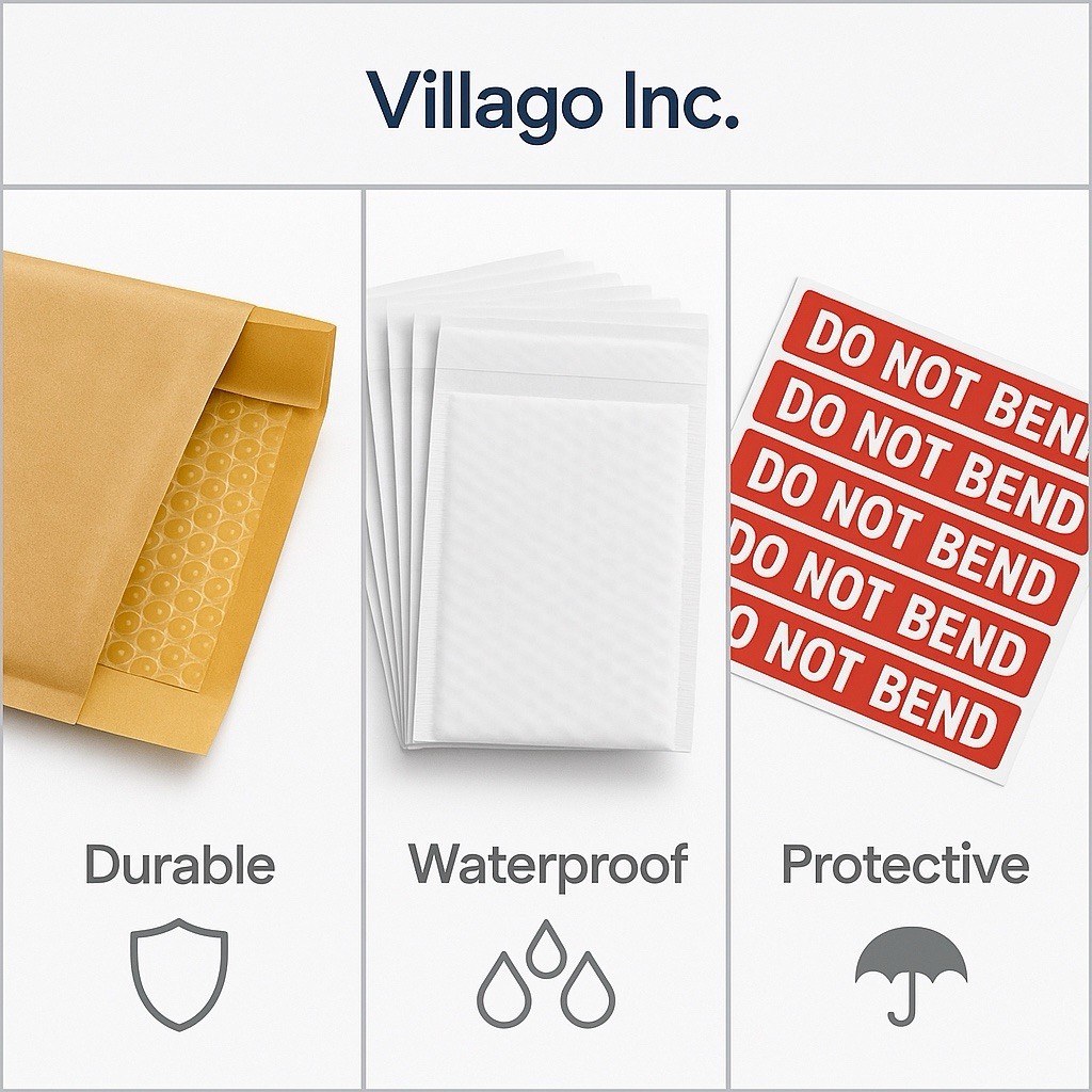 50 Poly + 50 Kraft Bubble Mailers 6.5×10 + 100 Stickers | Shipping Combo