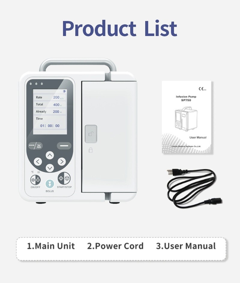 High-Precision Electric Infusion Pump 0.1-1800ml/h Adjustable Class II Type IPX
